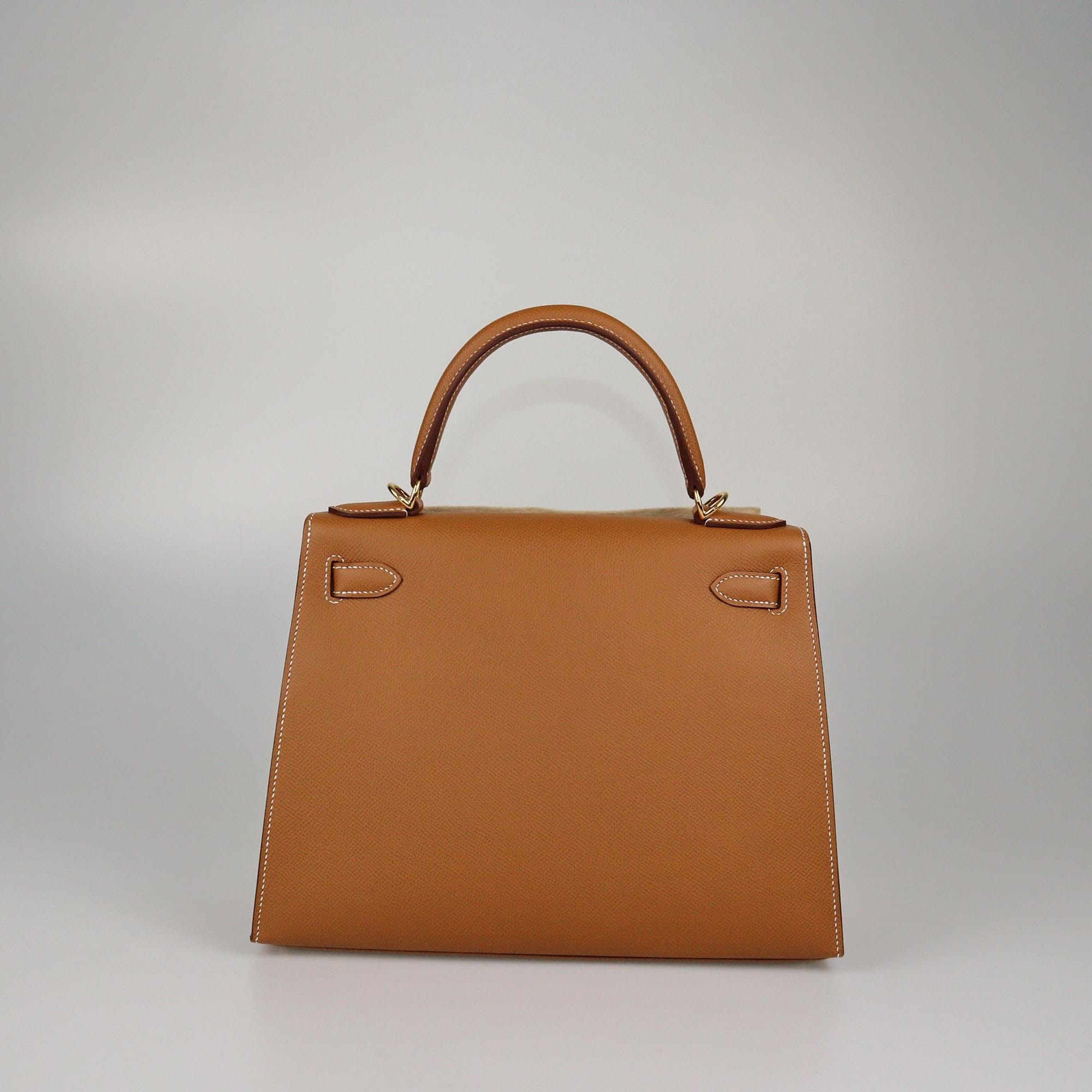 Hermes Gold Epsom Gold Hardware Kelly Sellier 28 Bag Womens Hermes