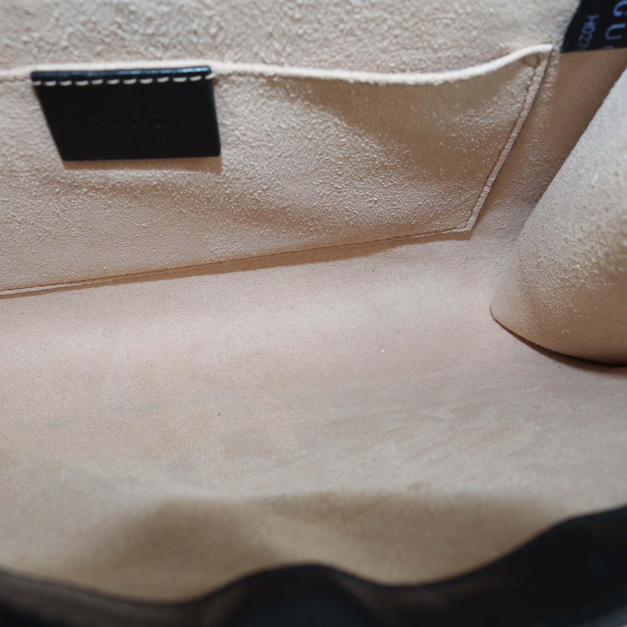 Gucci Black Leather Small Web Rajah Chain Shoulder Bag