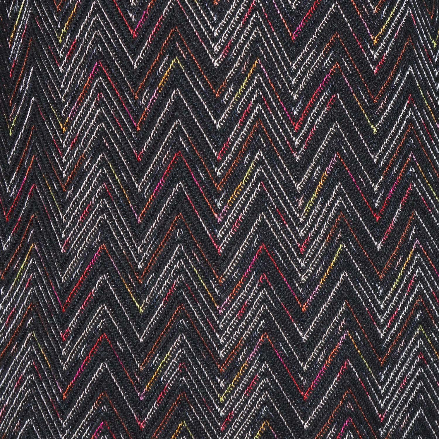 Missoni Multicolor Wool Knit Zig Zag V-Neck Sheath Dress