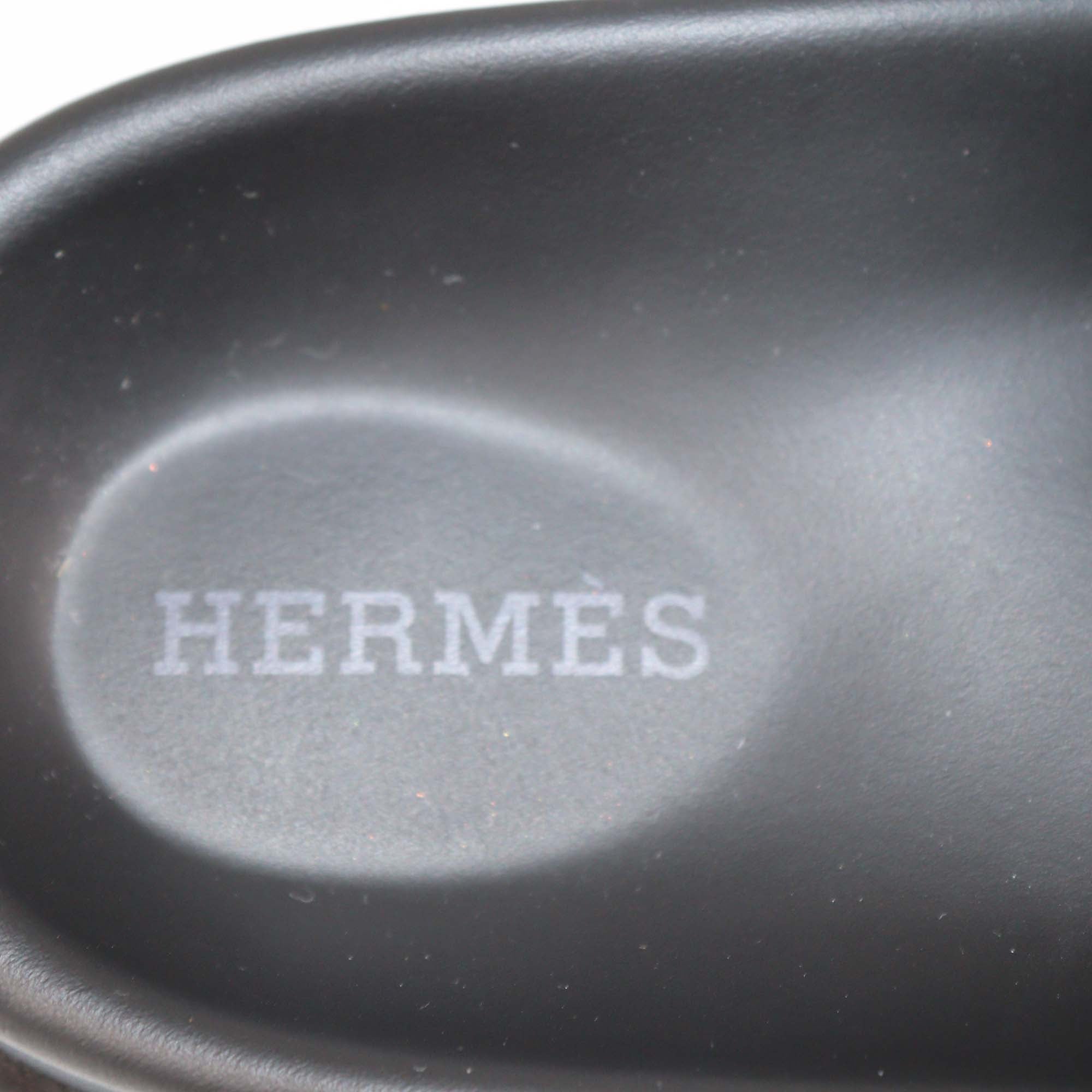 Hermes Black Suede Go Mules