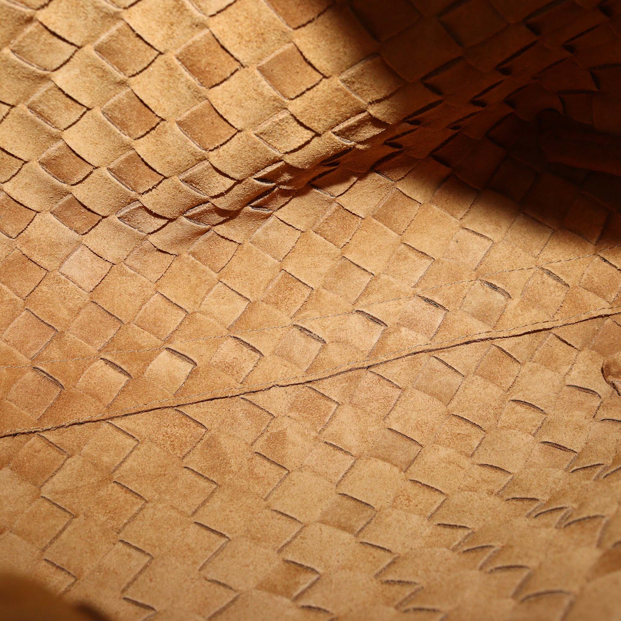 Bottega Veneta Tan Intrecciato Suede Medium Loop Camera Bag