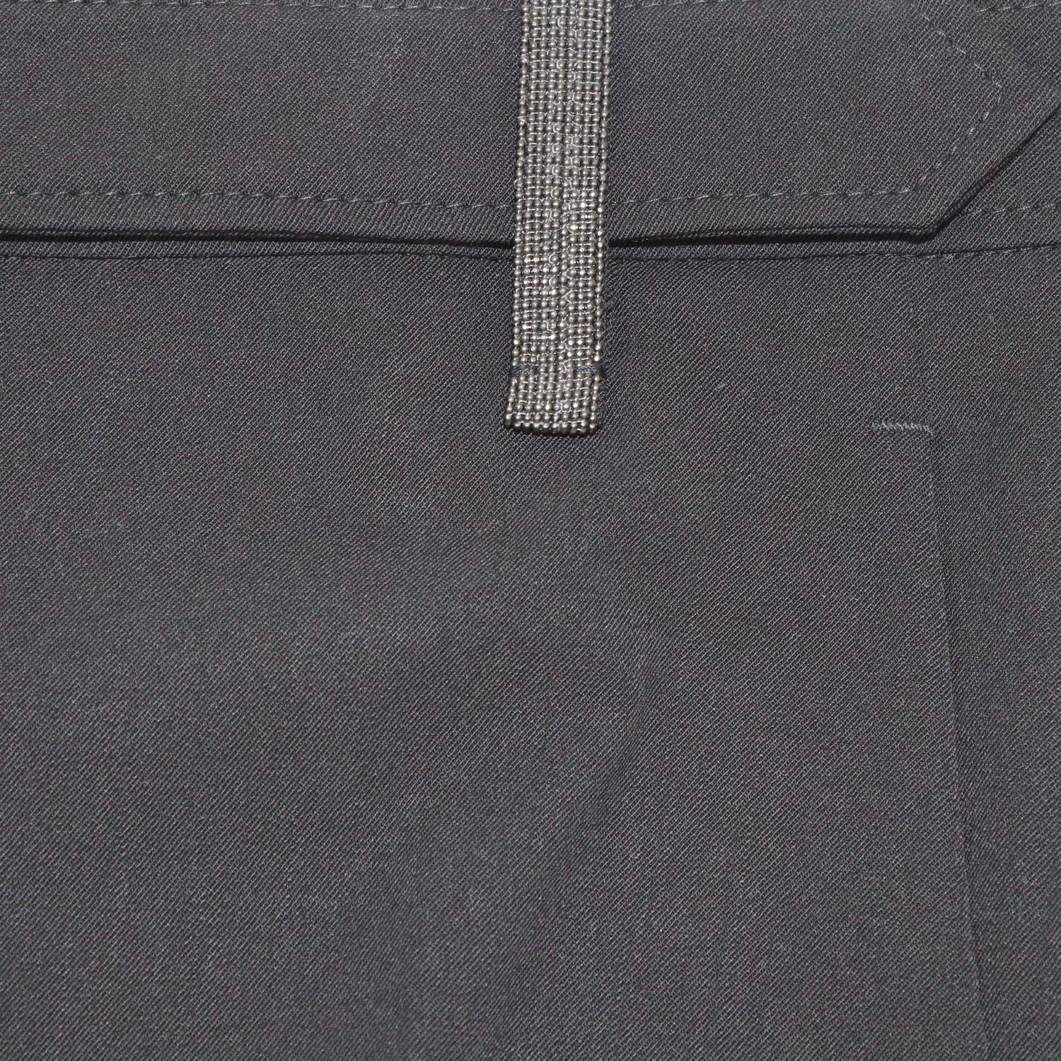Brunello Cucinelli Black Blend Wool Slim Pants