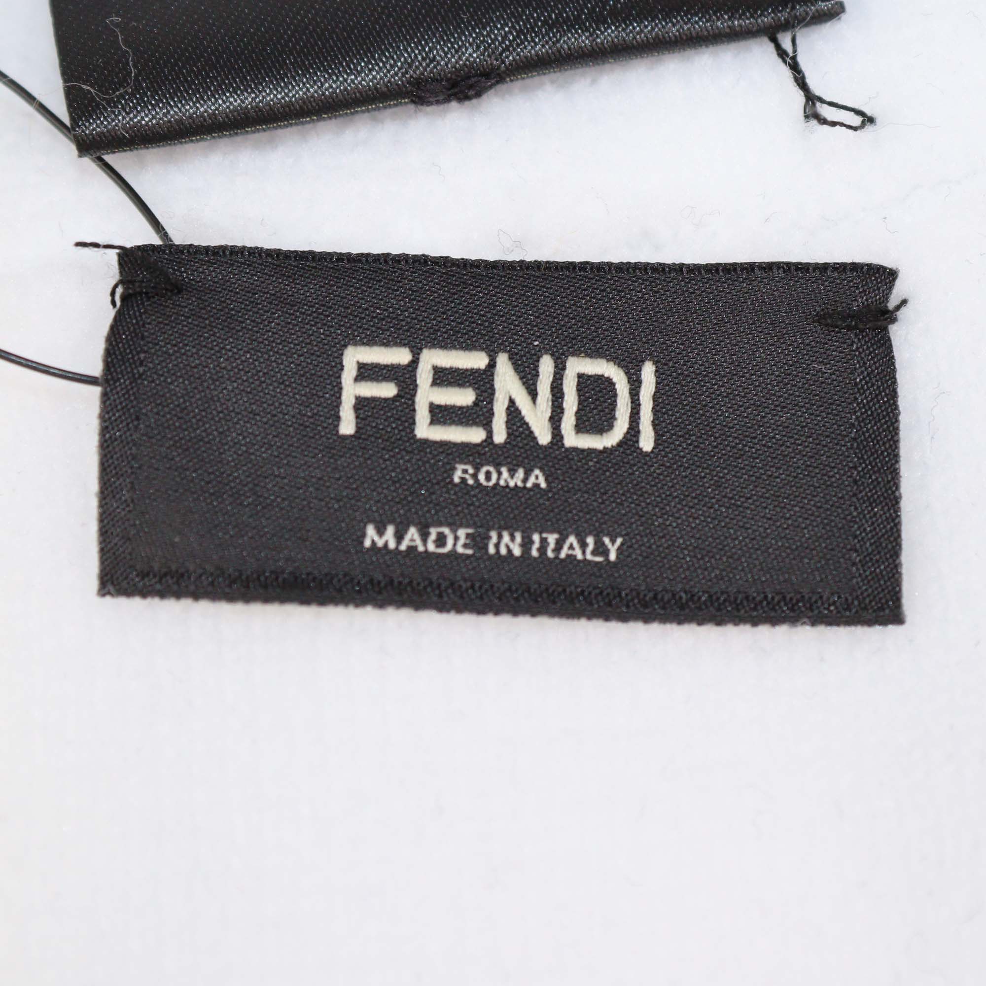 Fendi White/Black Polyamide Logo Tennis Band Set