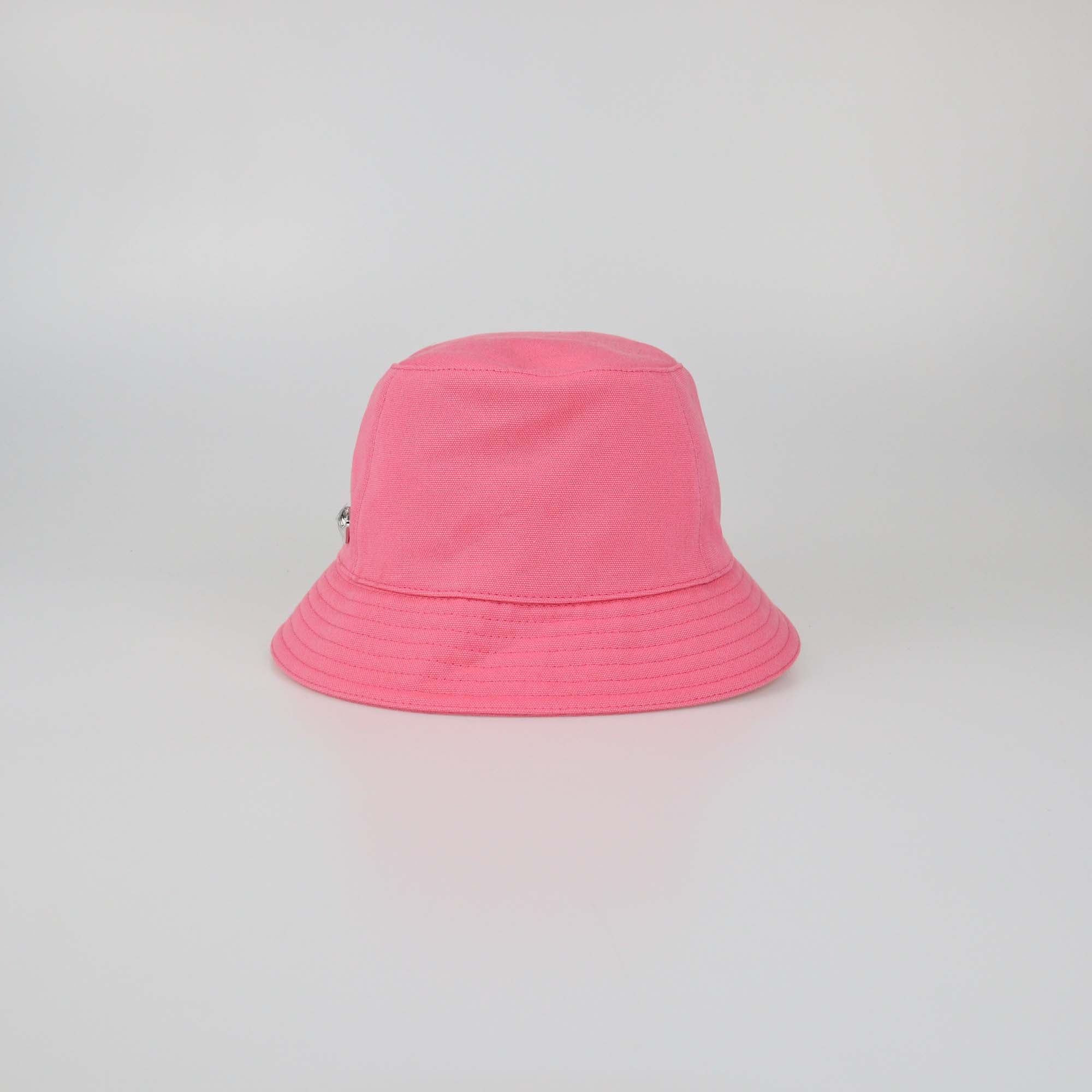 Hermes Rose Azalee Cotton Calvi Seashell Bucket Hat