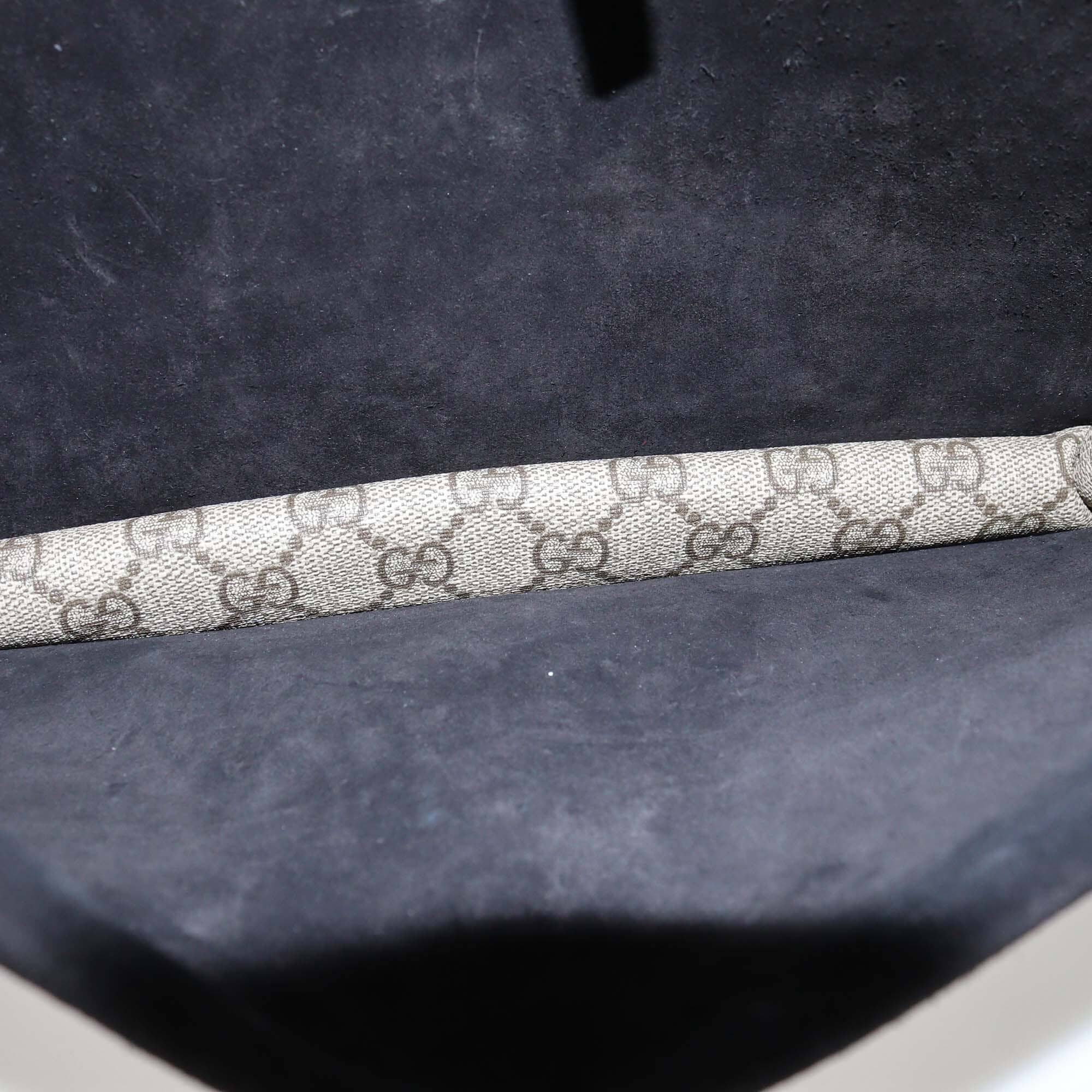 Gucci Black/Beige GG Supreme Small Dionysus Shoulder Bag Womens Gucci