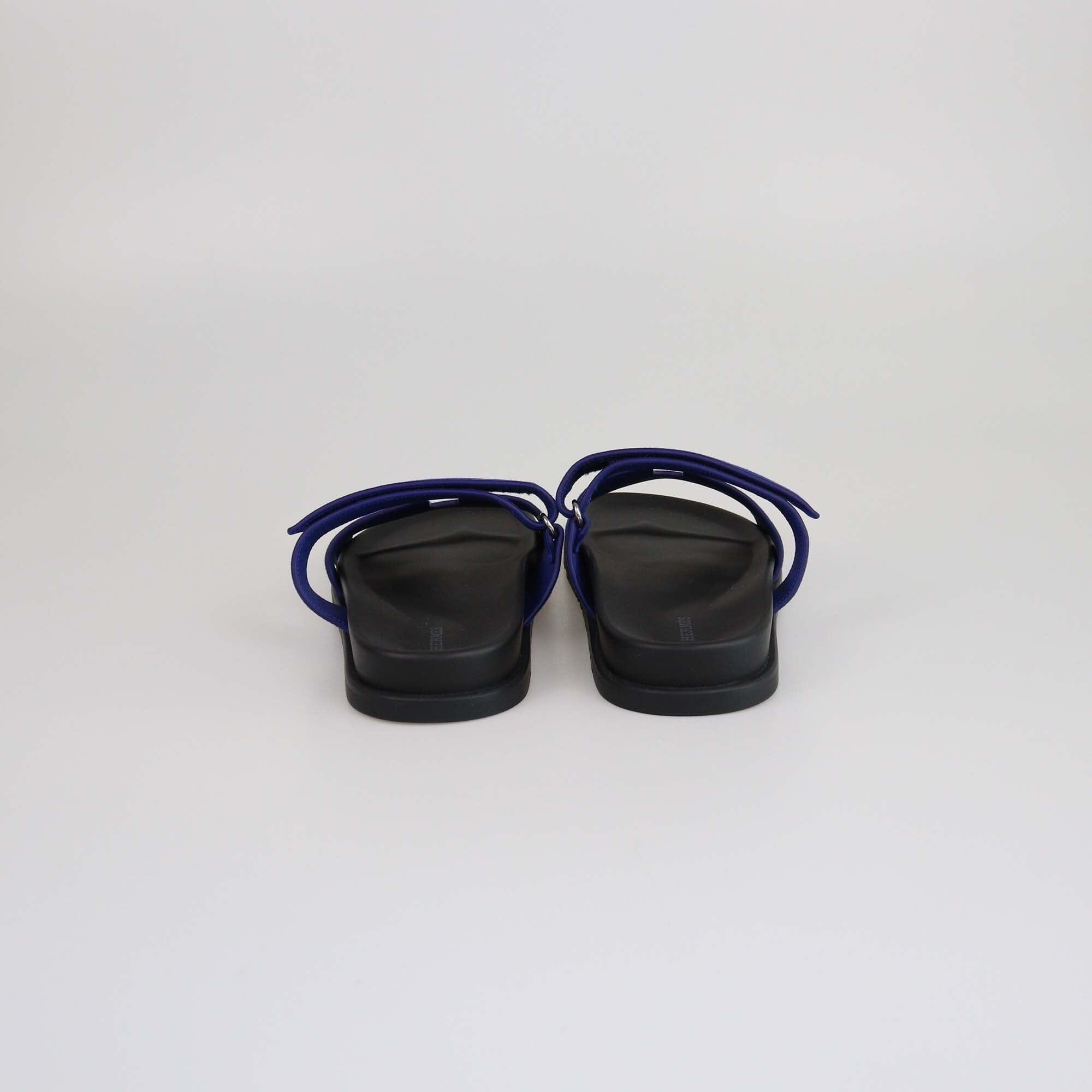 Hermes Bleu Smalt Chypre Sandals Mens Hermes
