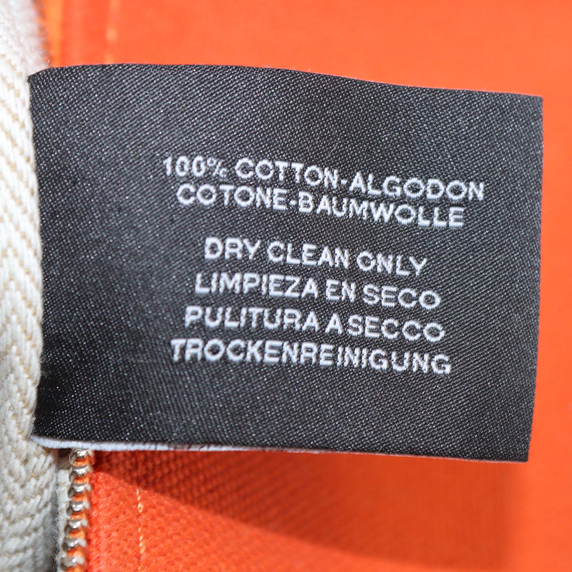 Hermes Orange Canvas Large Bride-a-Brac Case