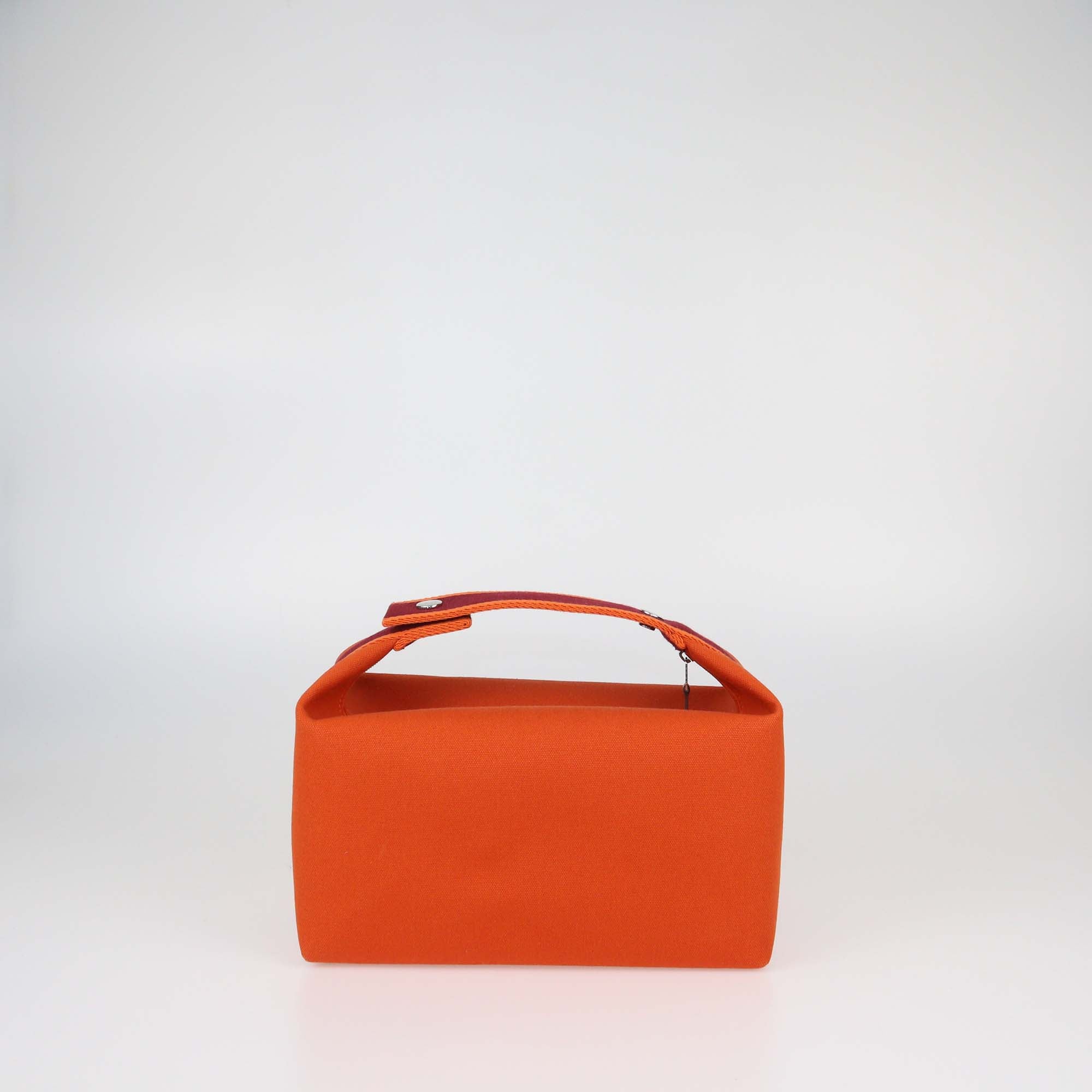 Hermes Orange Canvas Large Bride-a-Brac Case