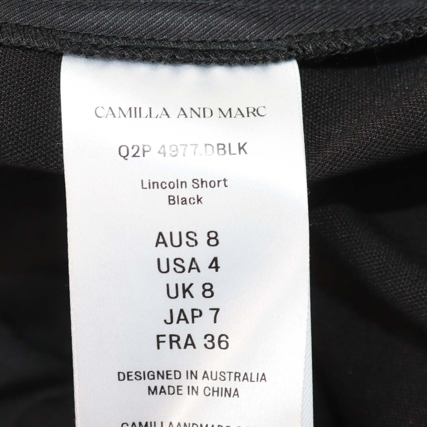 Camilla And Marc Black Long Shorts