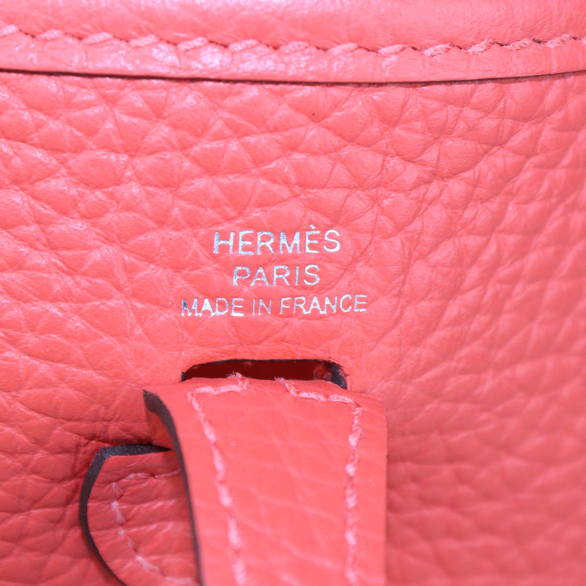 Hermes Orange Field Clemence Leather Evelyne TPM Bag