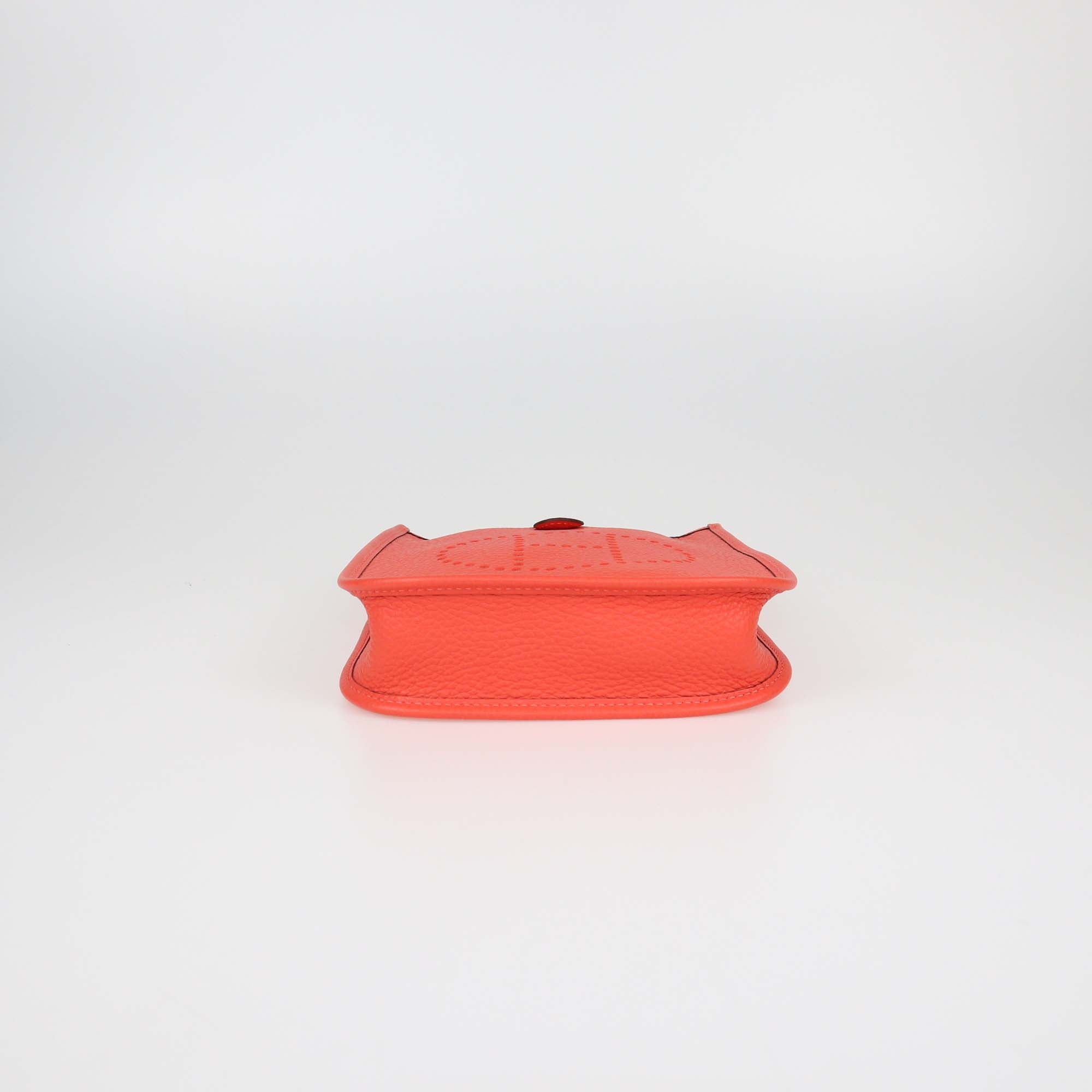 Hermes Orange Field Clemence Leather Evelyne TPM Bag