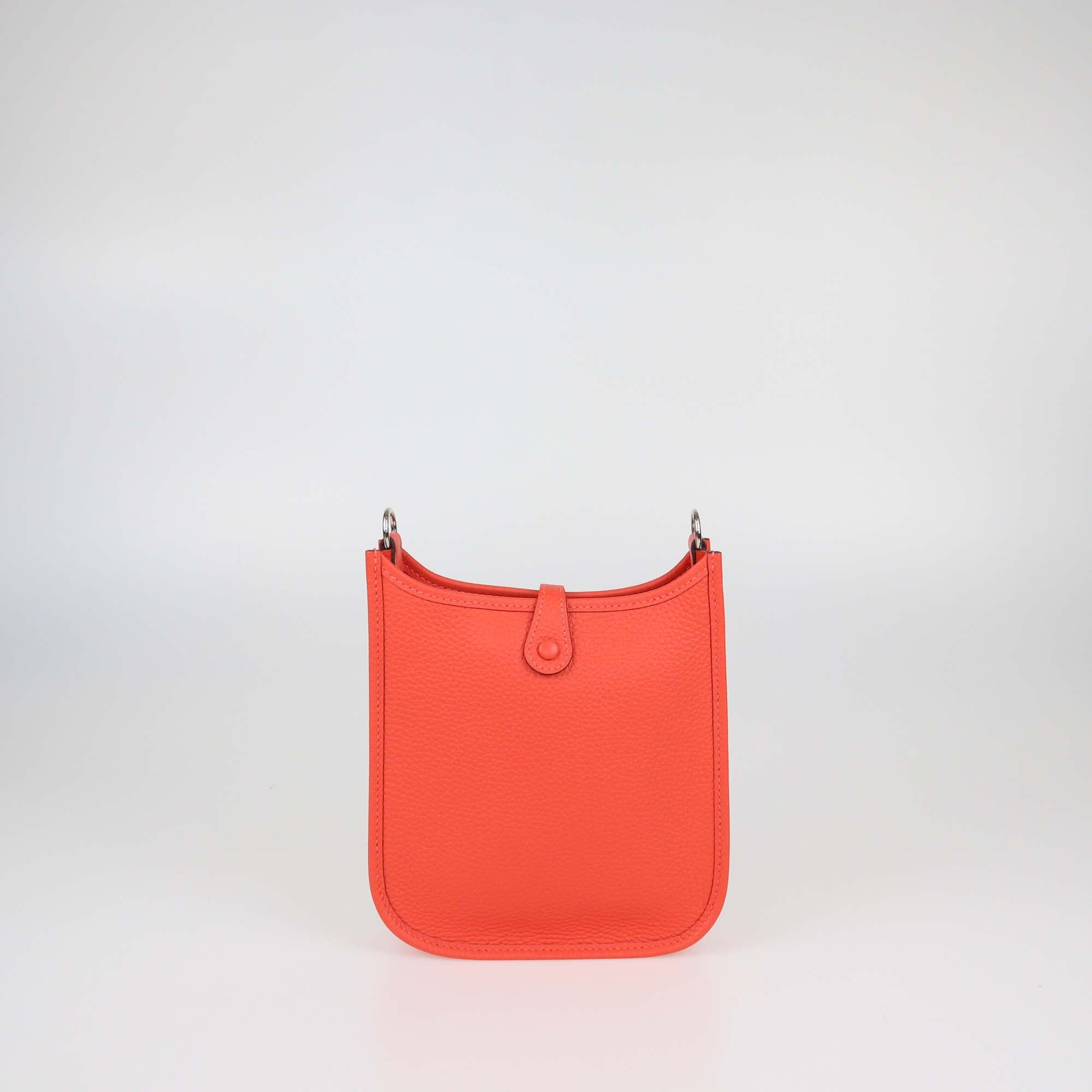 Hermes Orange Field Clemence Leather Evelyne TPM Bag