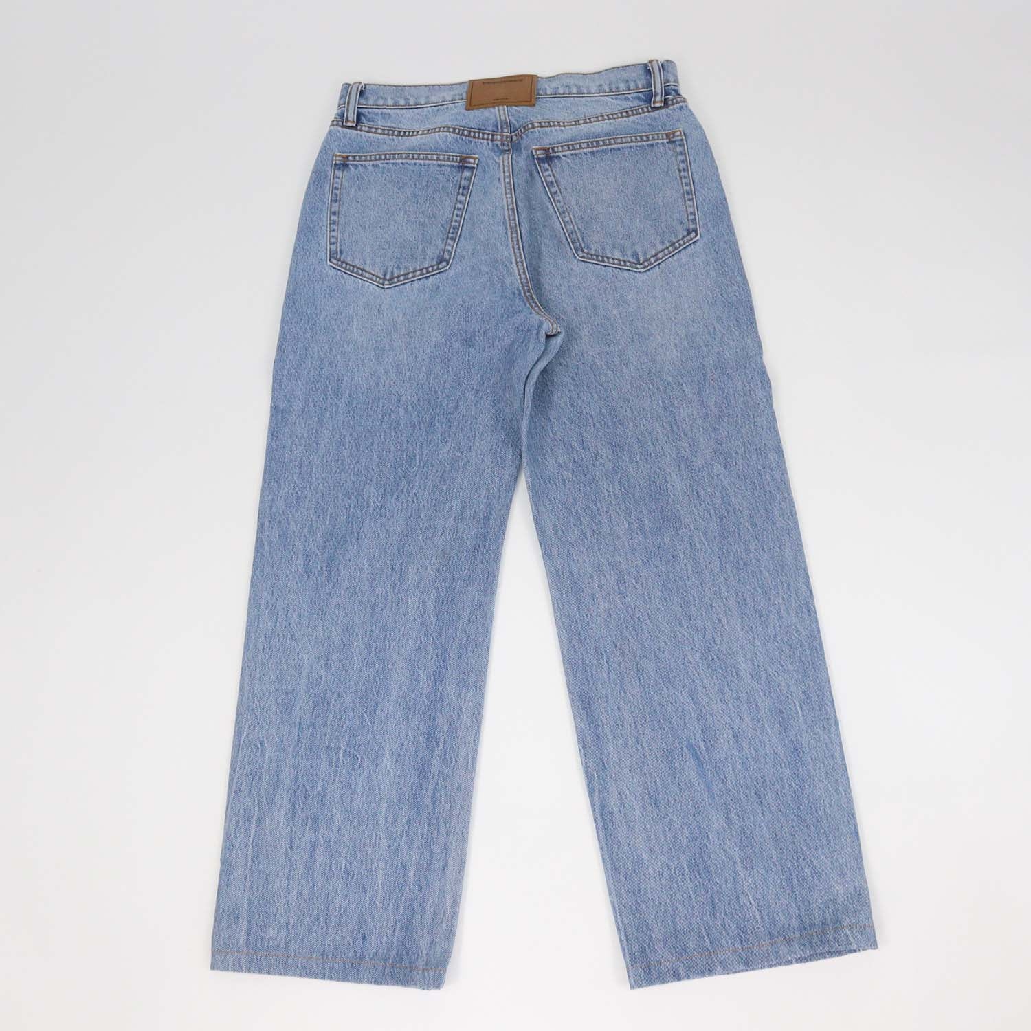 Alexander Wang Blue Denim EZ-Cut Out Straight Fit Pants