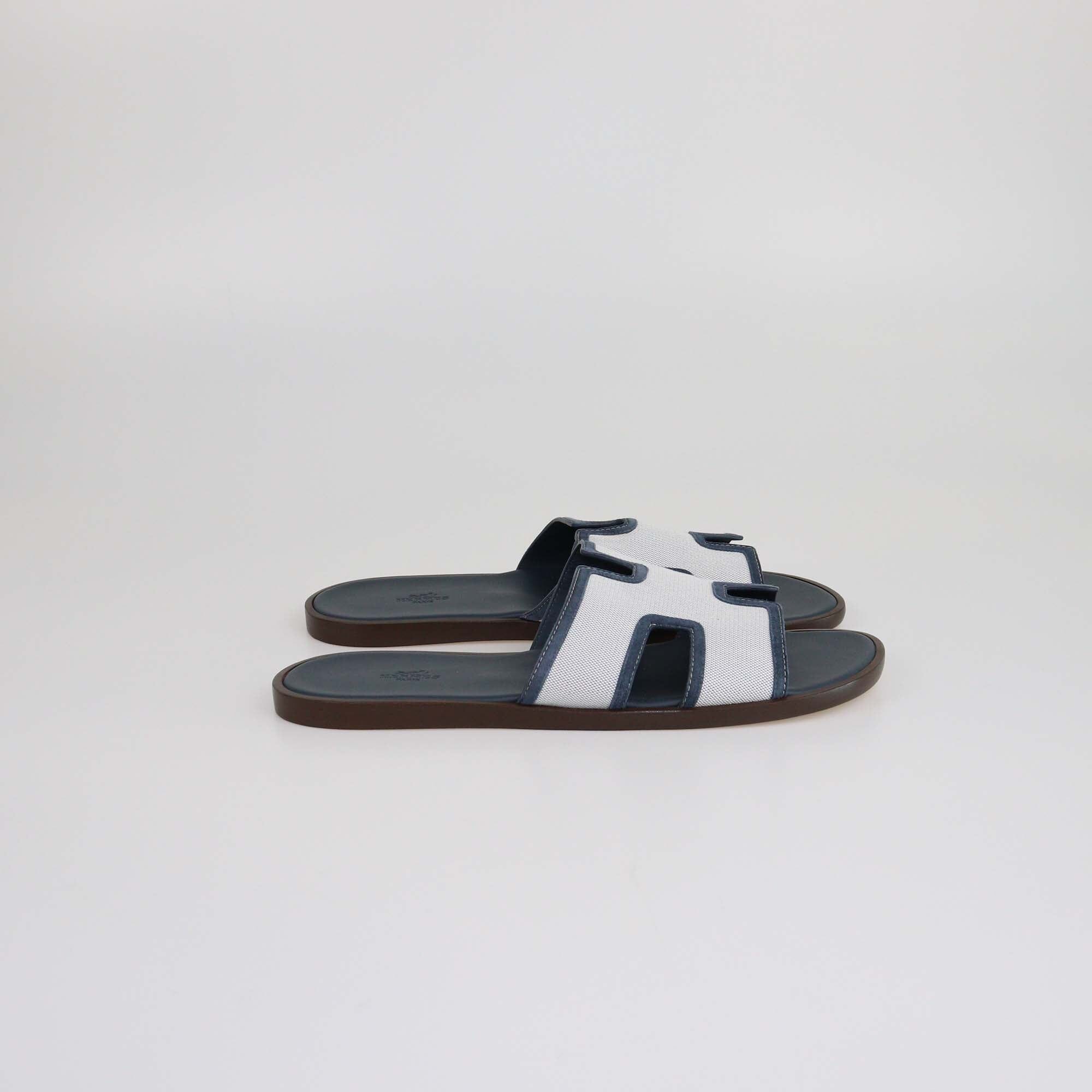 Hermes Bleu Celeste Izmir Sandals Mens Hermes
