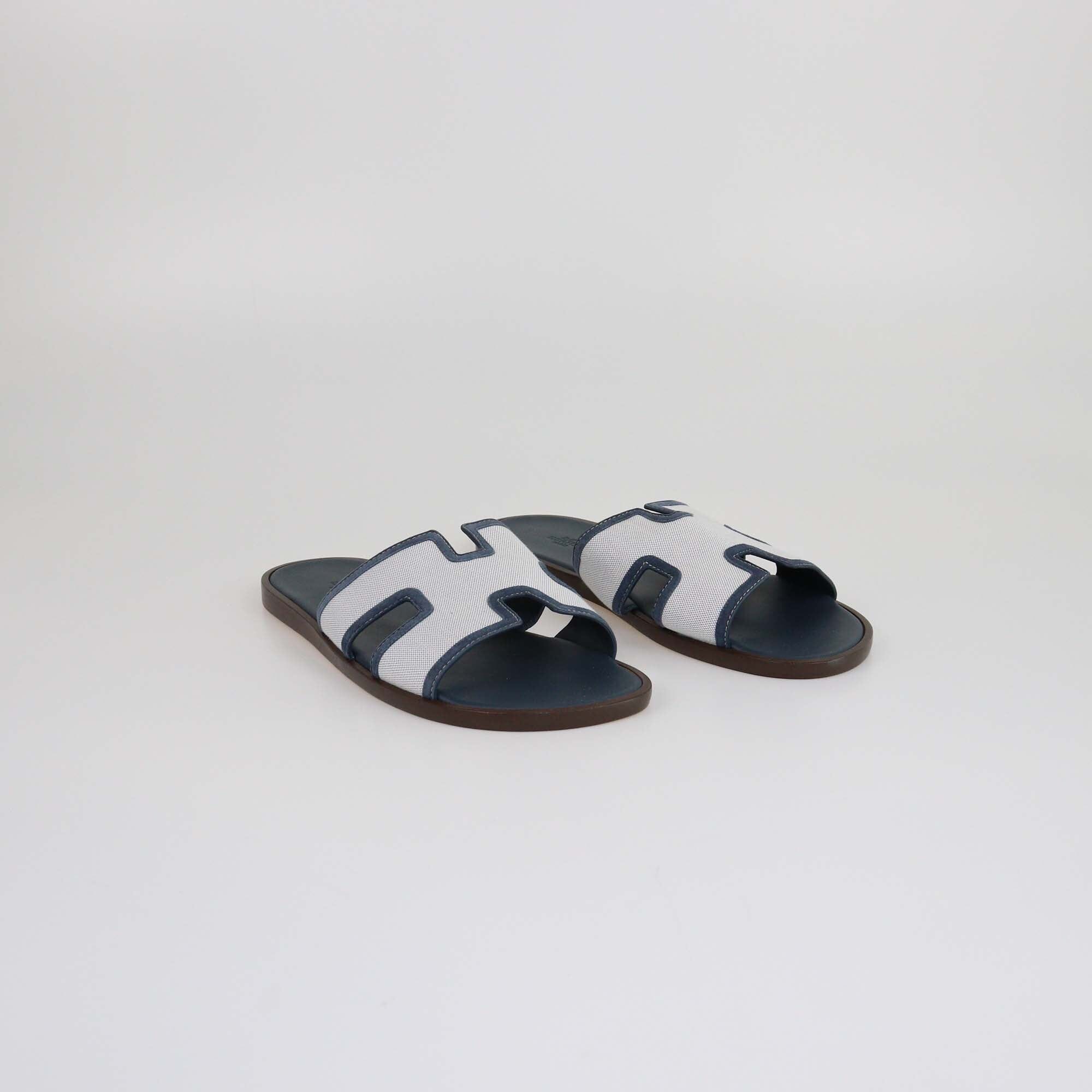 Hermes Bleu Celeste Izmir Sandals Mens Hermes