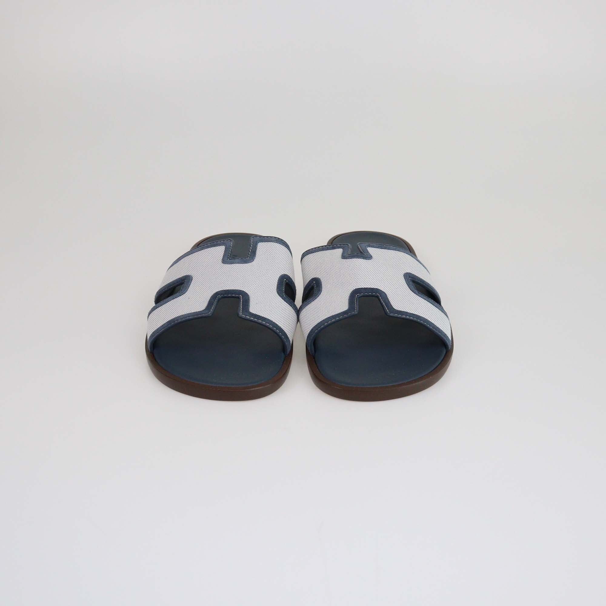 Hermes Bleu Celeste Izmir Sandals Mens Hermes