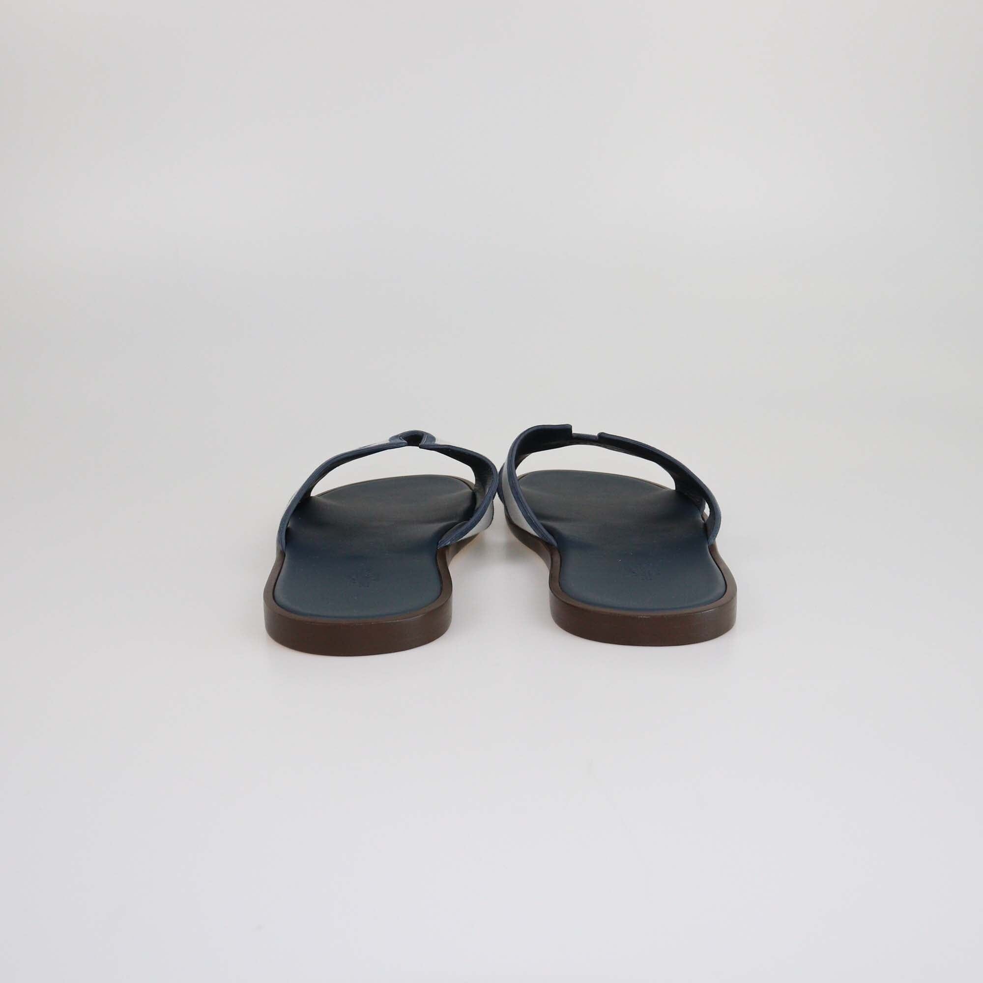 Hermes Bleu Celeste Izmir Sandals Mens Hermes