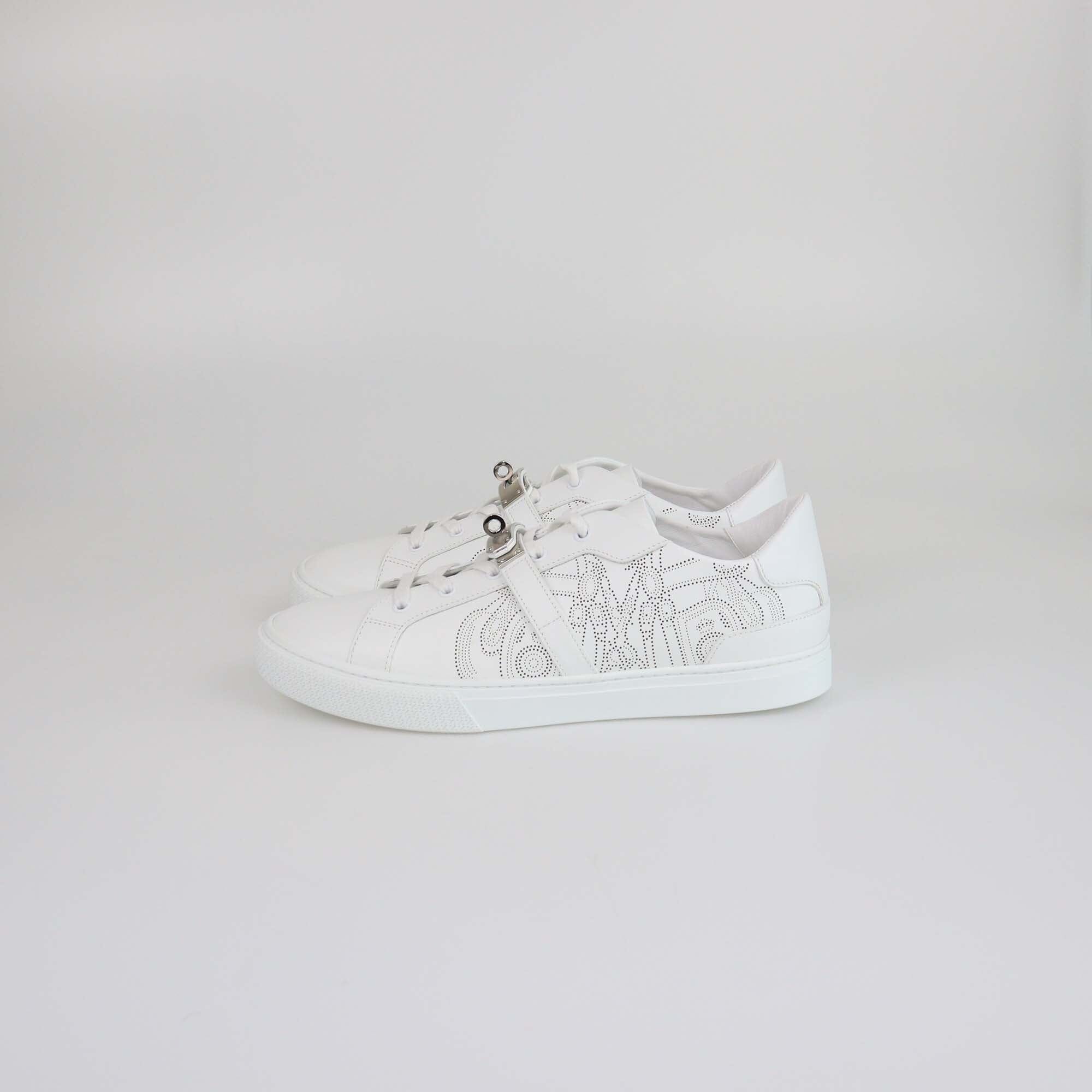 Hermes Blanc Brides De Gala Day Low Top Sneakers Mens Hermes