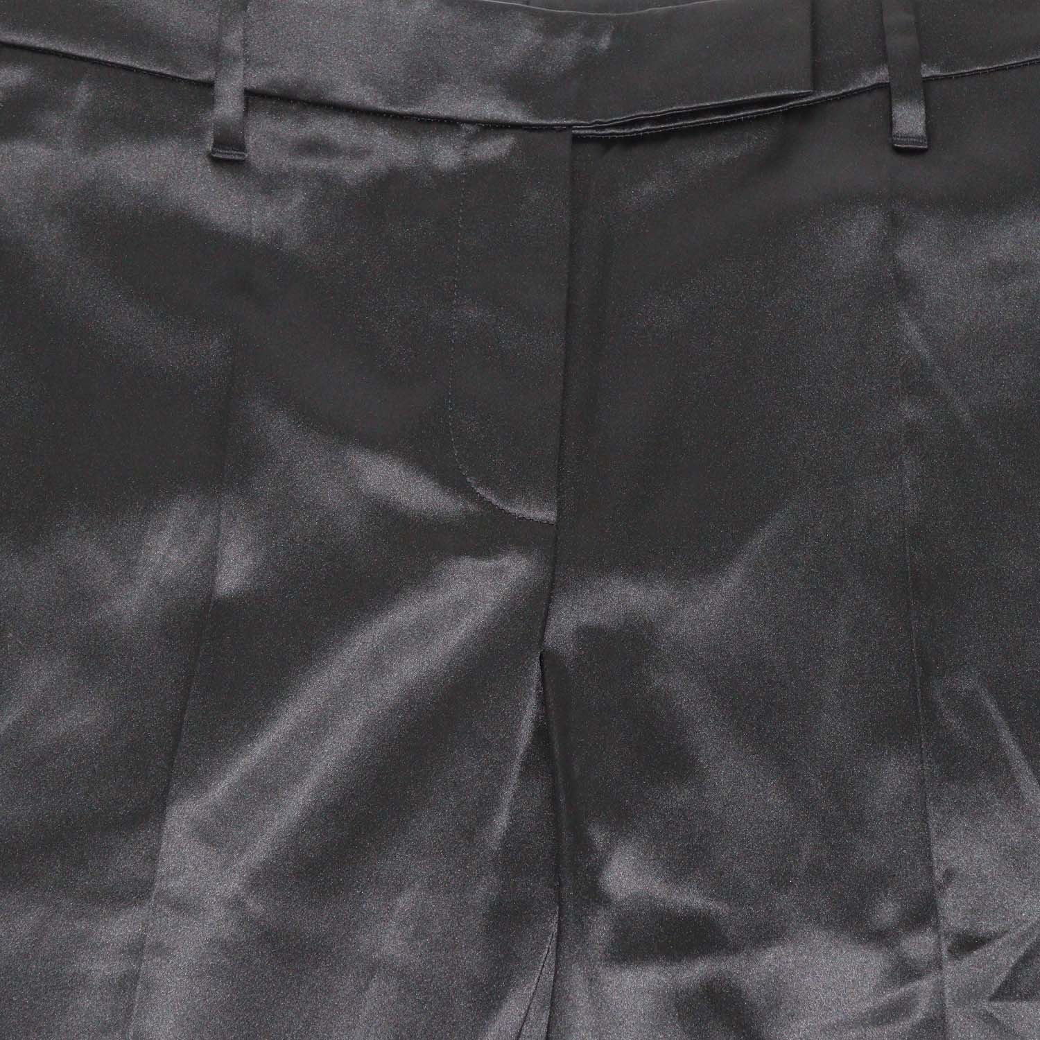 Brunello Cucinelli Black Cotton & Silk Flared Pants