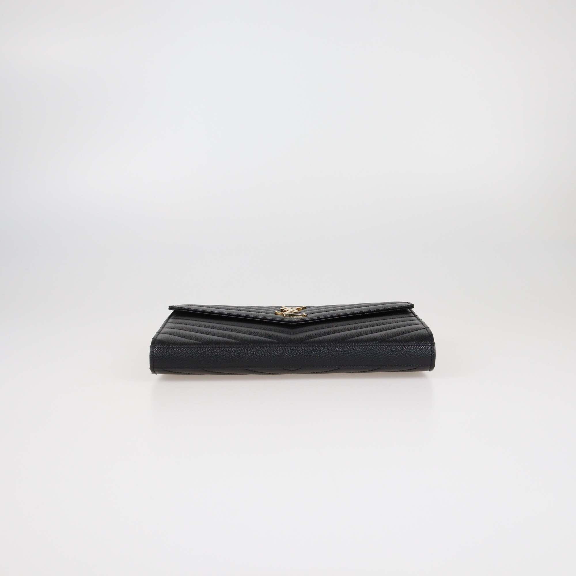 Saint Laurent Black Classic Cassandre Wallet On Chain Womens Saint Laurent