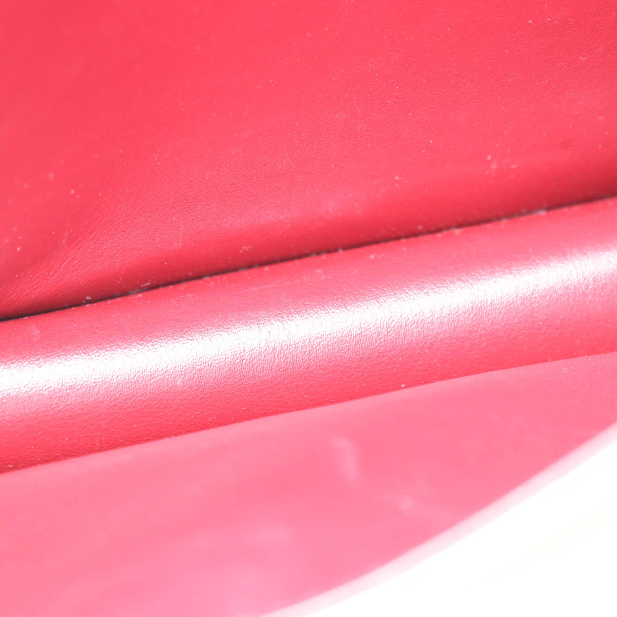 Christian Dior Red Cannage Lady Dior Pouch On Chain Womens Christian Dior