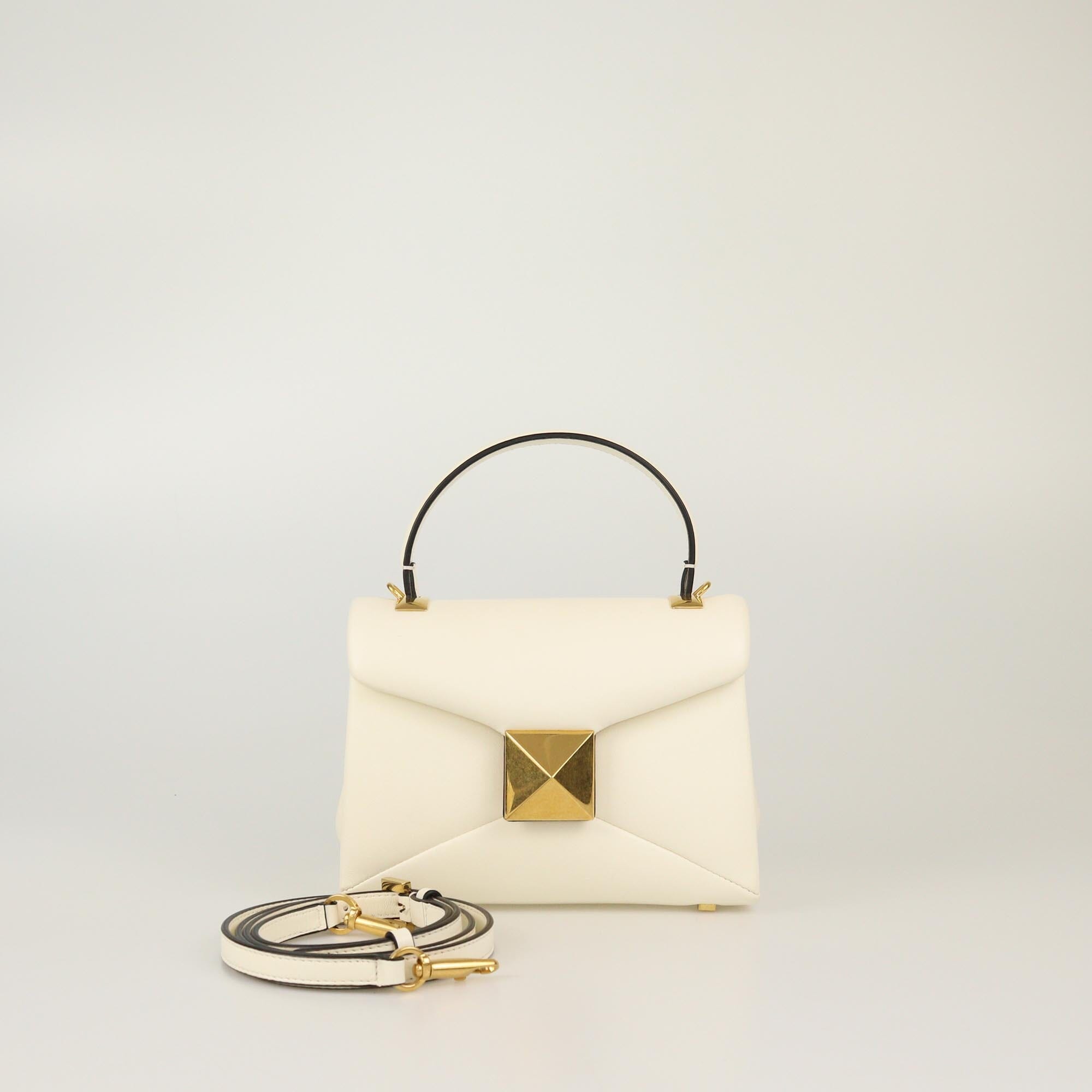 Valentino Ivory Mini One Stud Top Handle Bag Womens Valentino
