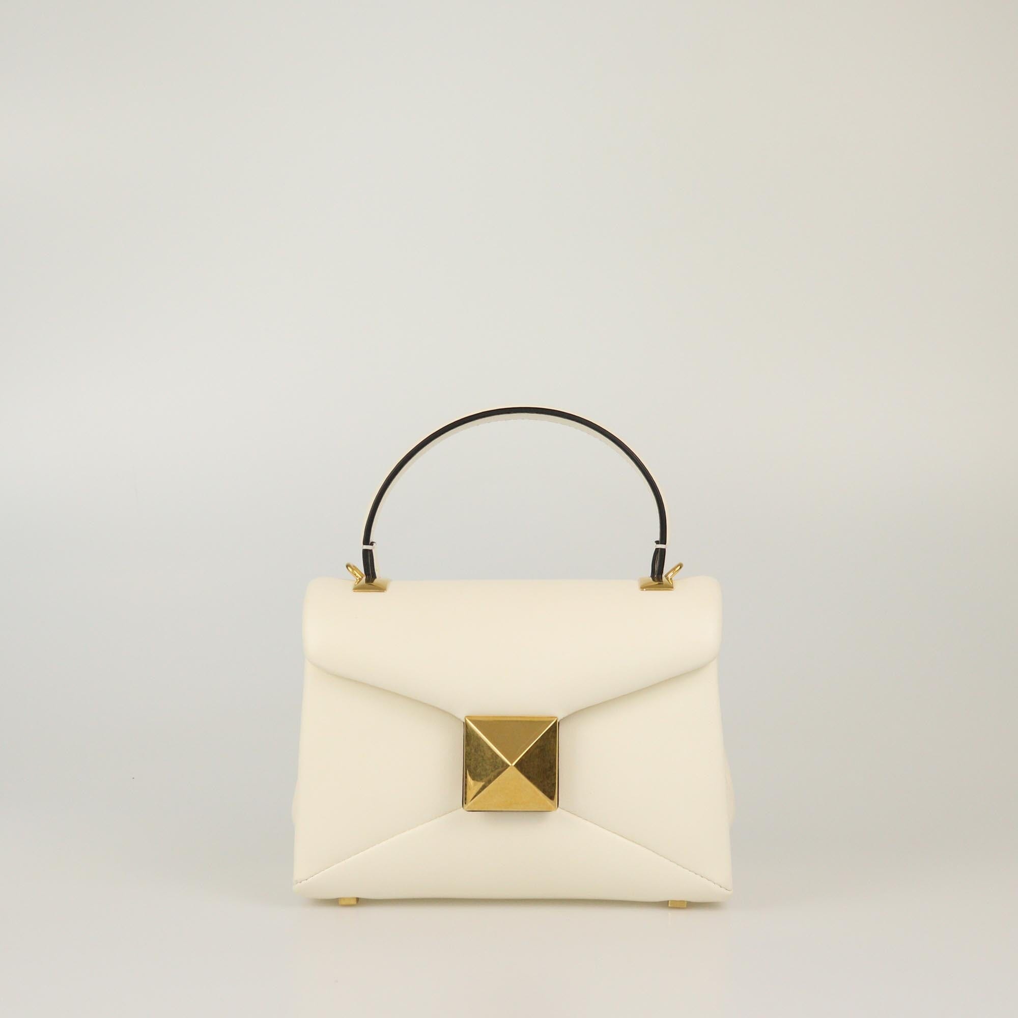 Valentino Ivory Mini One Stud Top Handle Bag Womens Valentino