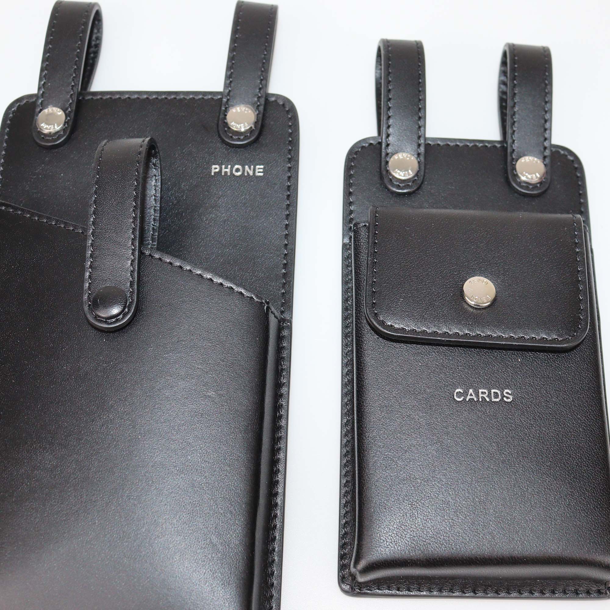 Fendi Black Leather Multi Accessory Belt