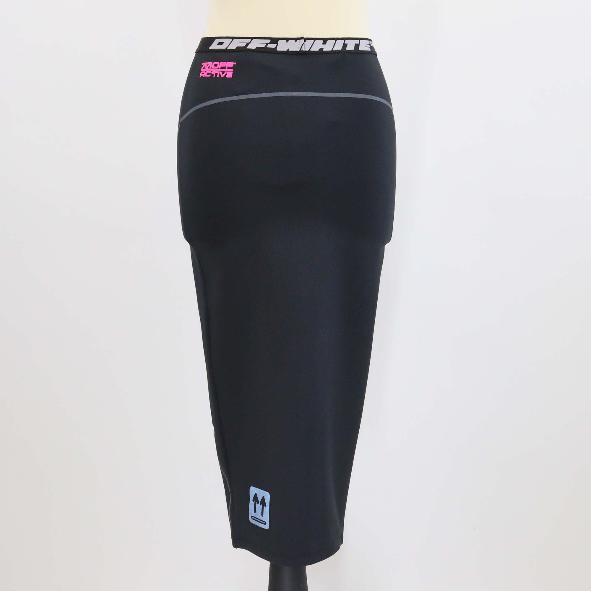 Off-White Black Logo Waist Band Active Pencil Skirt