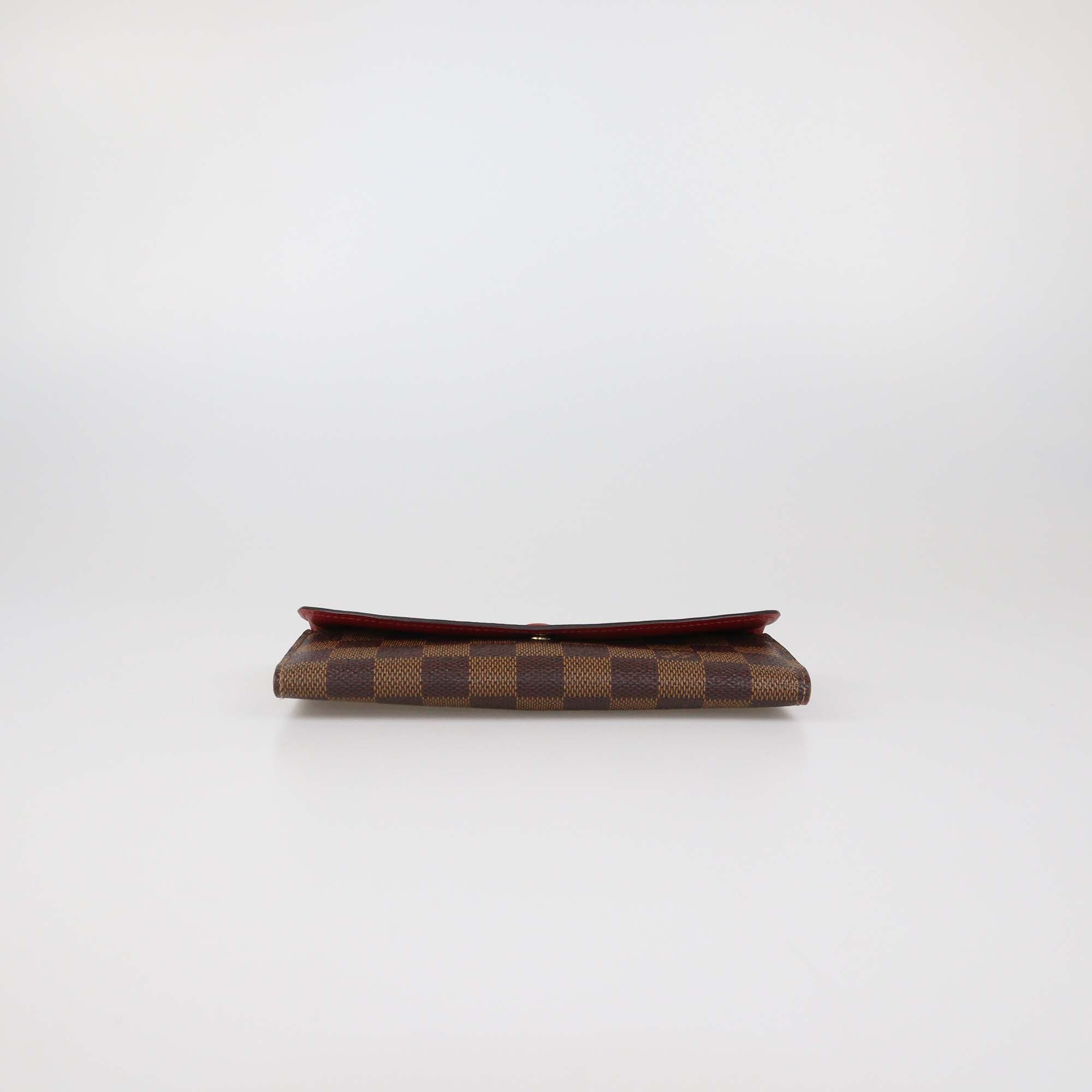Louis Vuitton Damier Ebene Canvas Leather Emilie Wallet