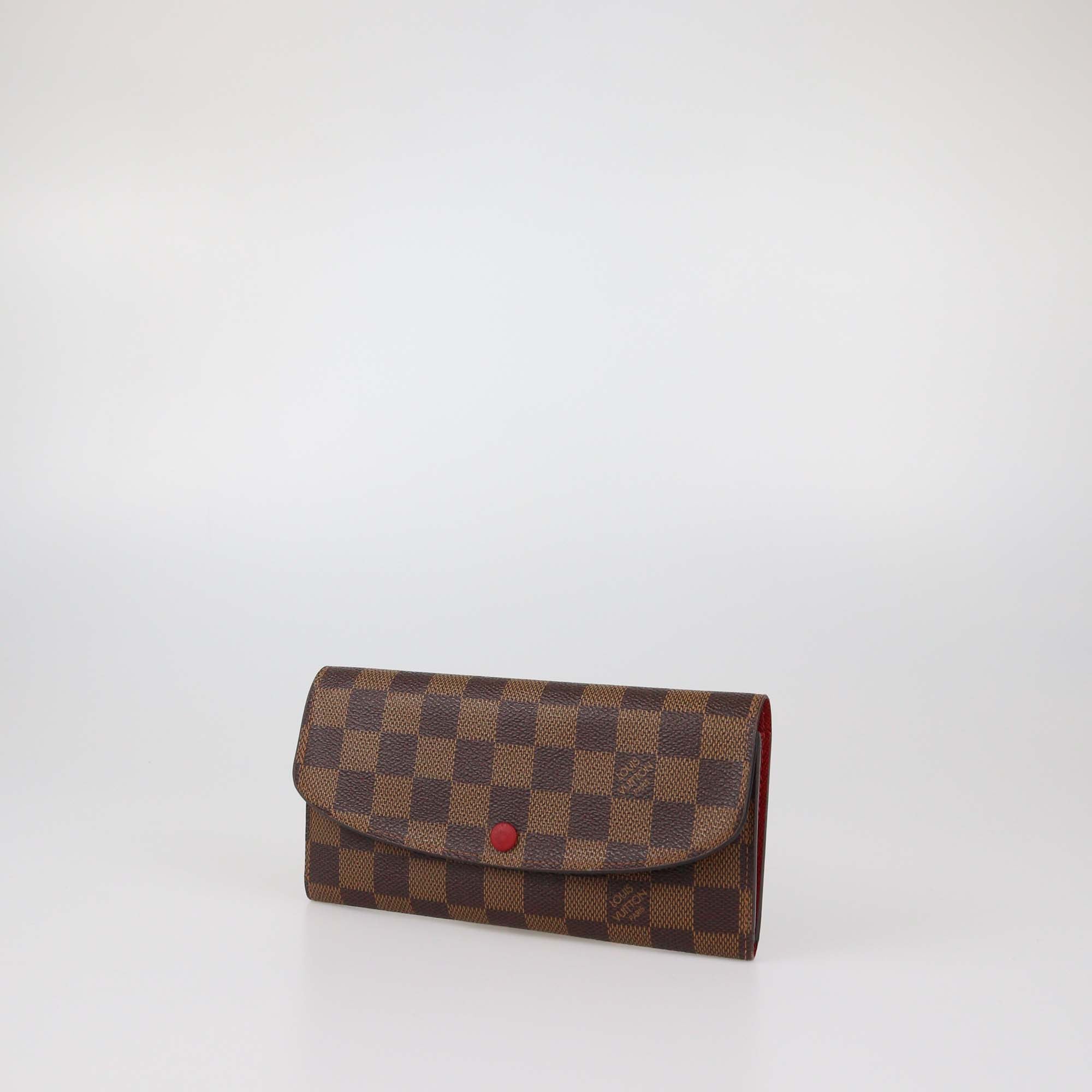 Louis Vuitton Damier Ebene Canvas Leather Emilie Wallet