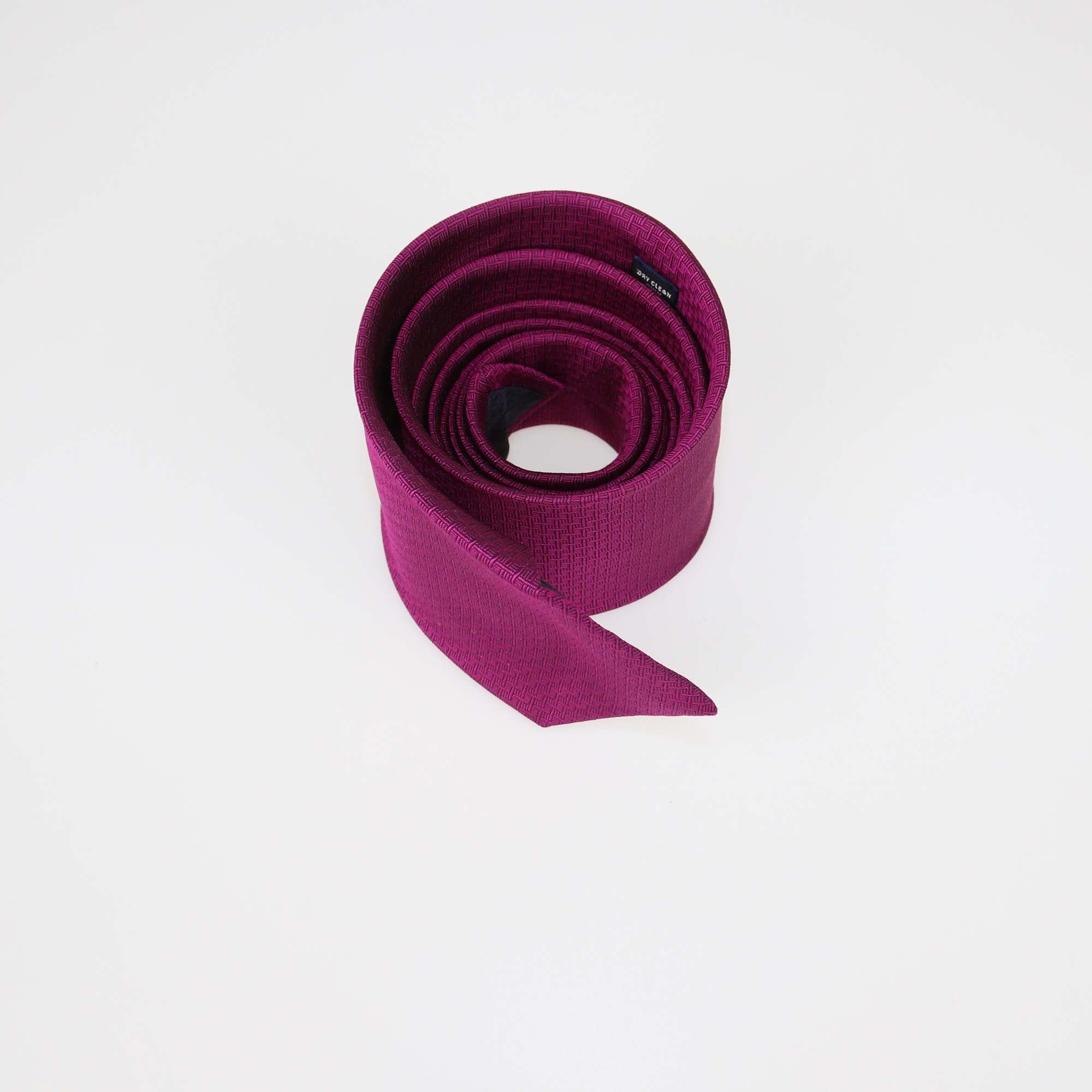 Hermes Fuchsia Silk Geometrical H Tie