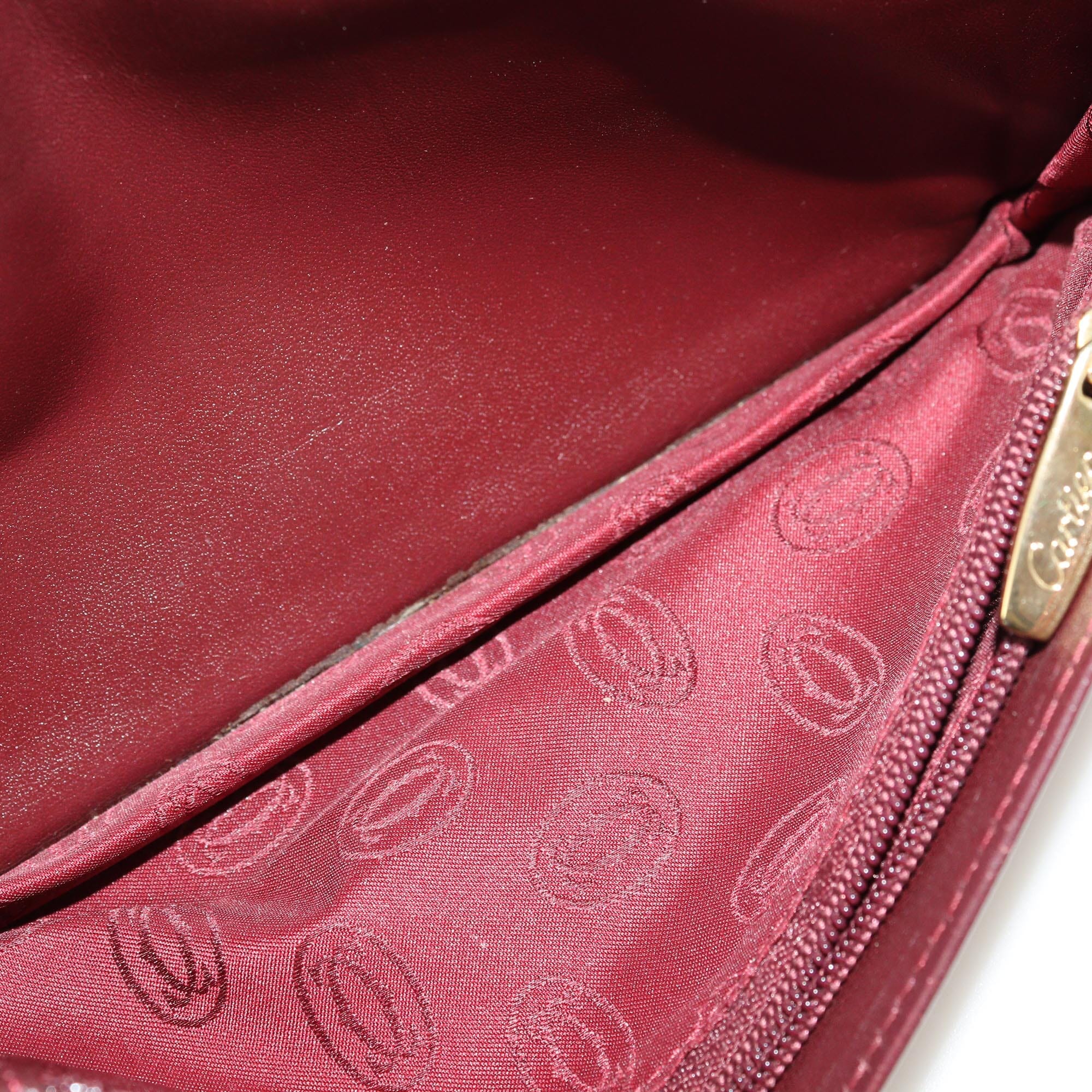 Cartier Burgundy Must de Cartier Long Bifold Wallet Womens Cartier