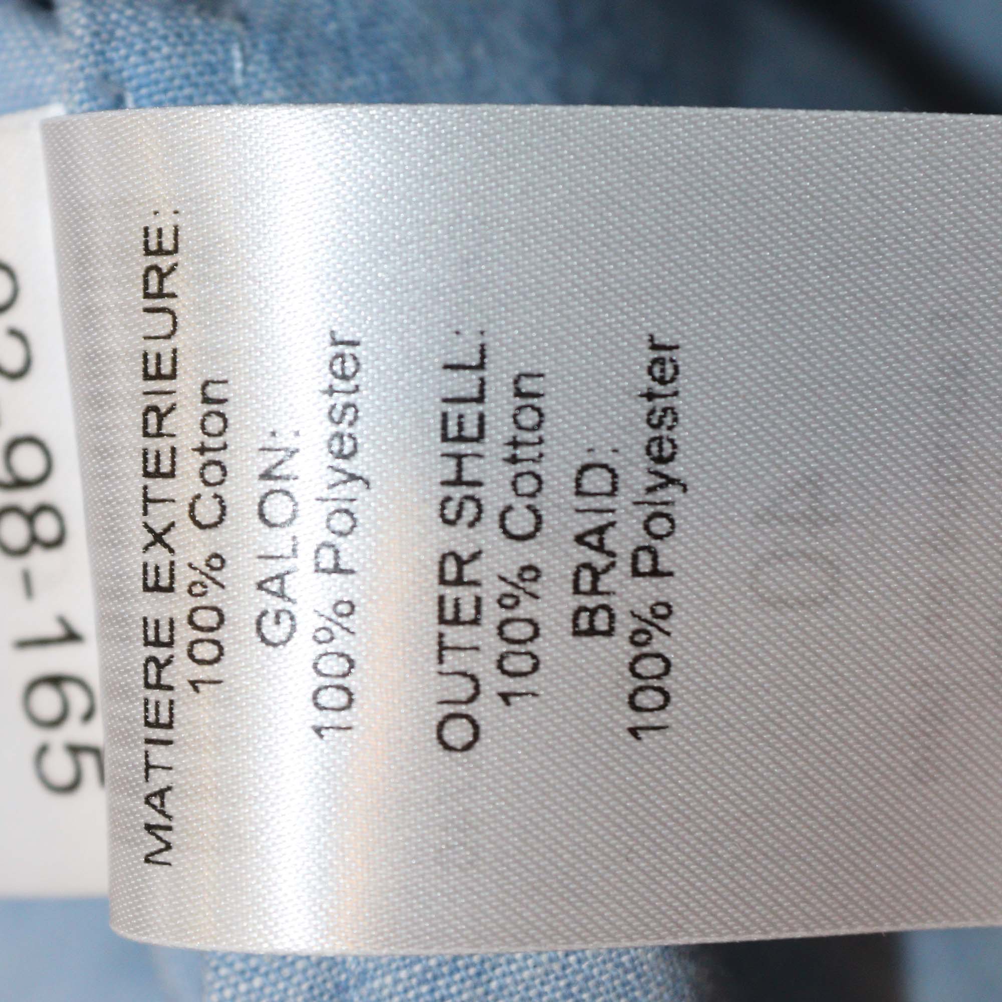 Chloe Washed Blue Cotton Long Sleeve Chambray Blouse