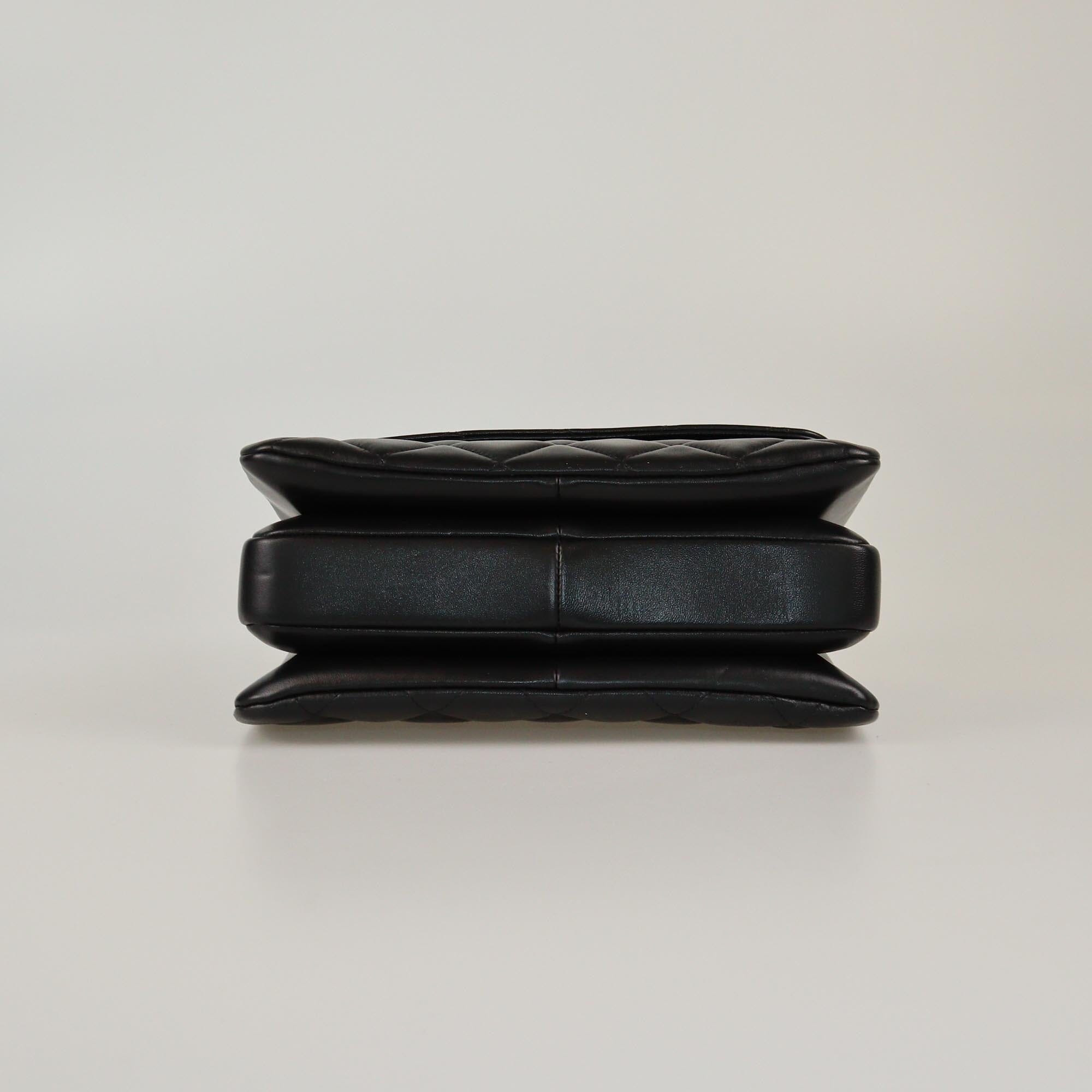 Chanel Black Quilted Small Trendy CC Top Handle Bag Womens Chanel