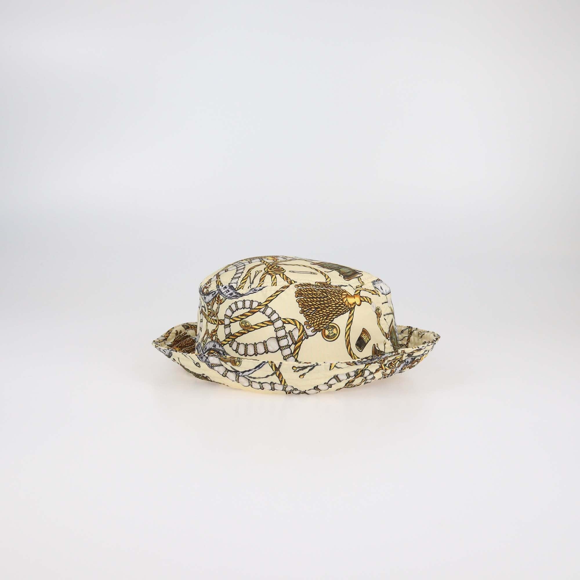 Moschino Cream Printed Bucket Hat Womens Moschino