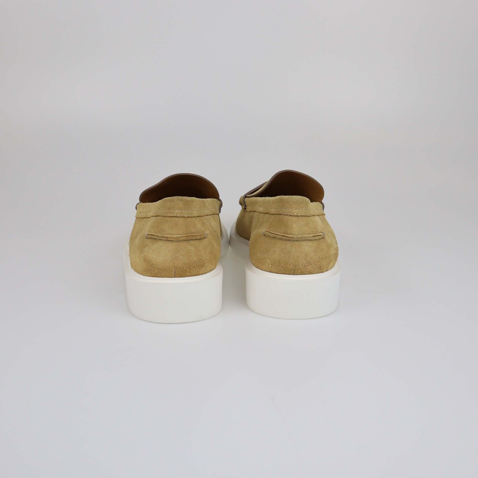 Hermes Beige Albatre Guillaume Loafers Mens Hermes