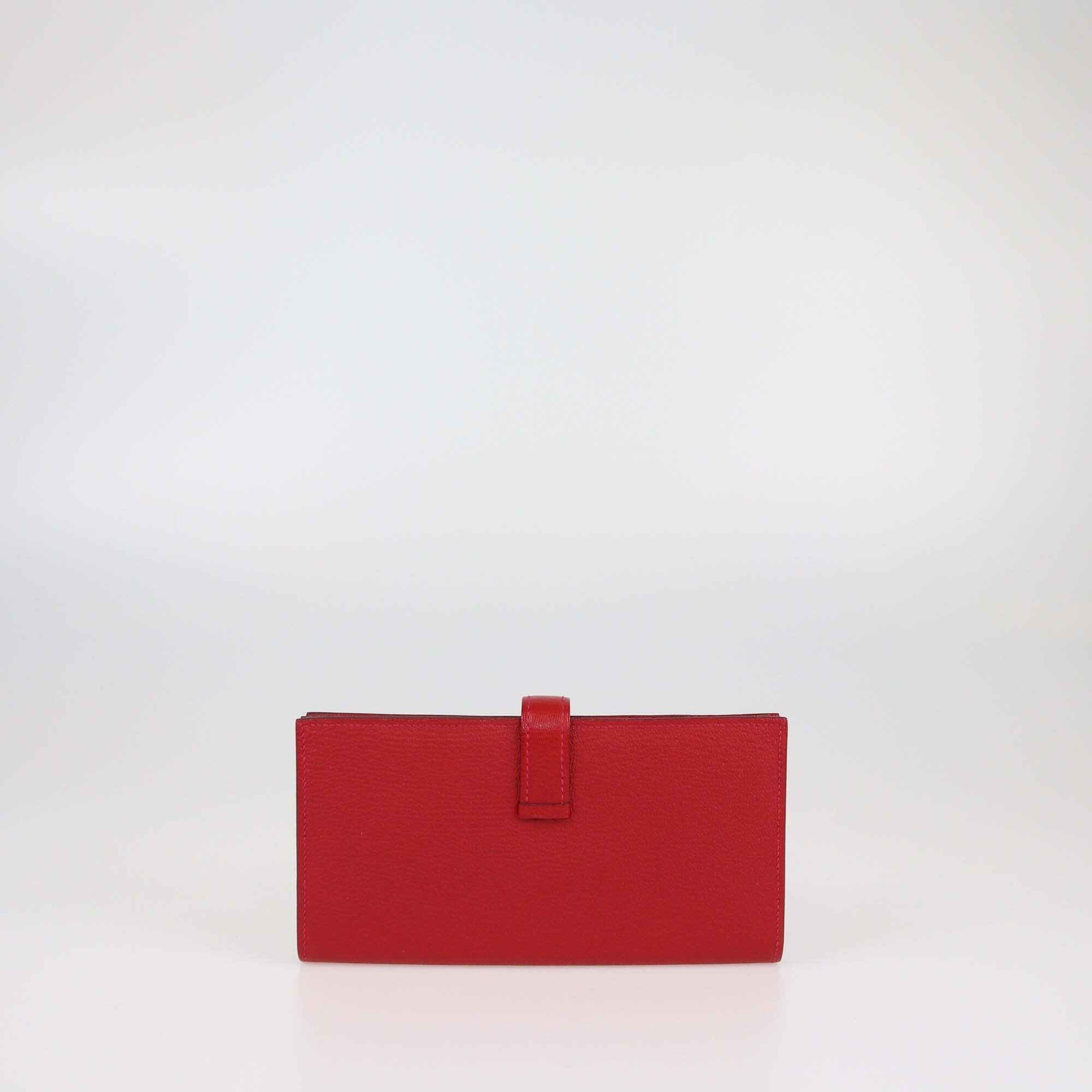 Hermes Rouge Vif Bearn Wallet Womens Hermes