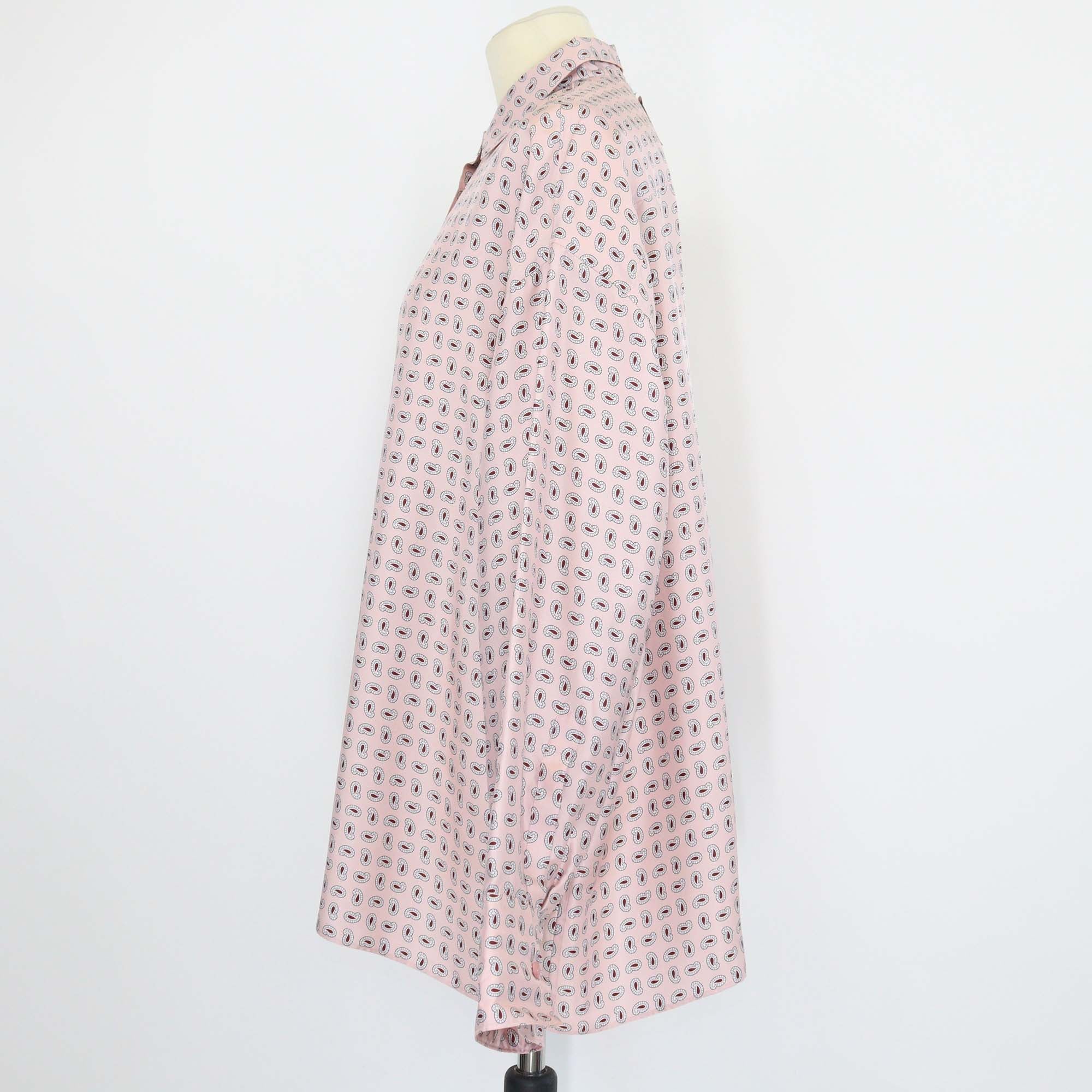 Prada Pink Silk Printed Twill Shirt