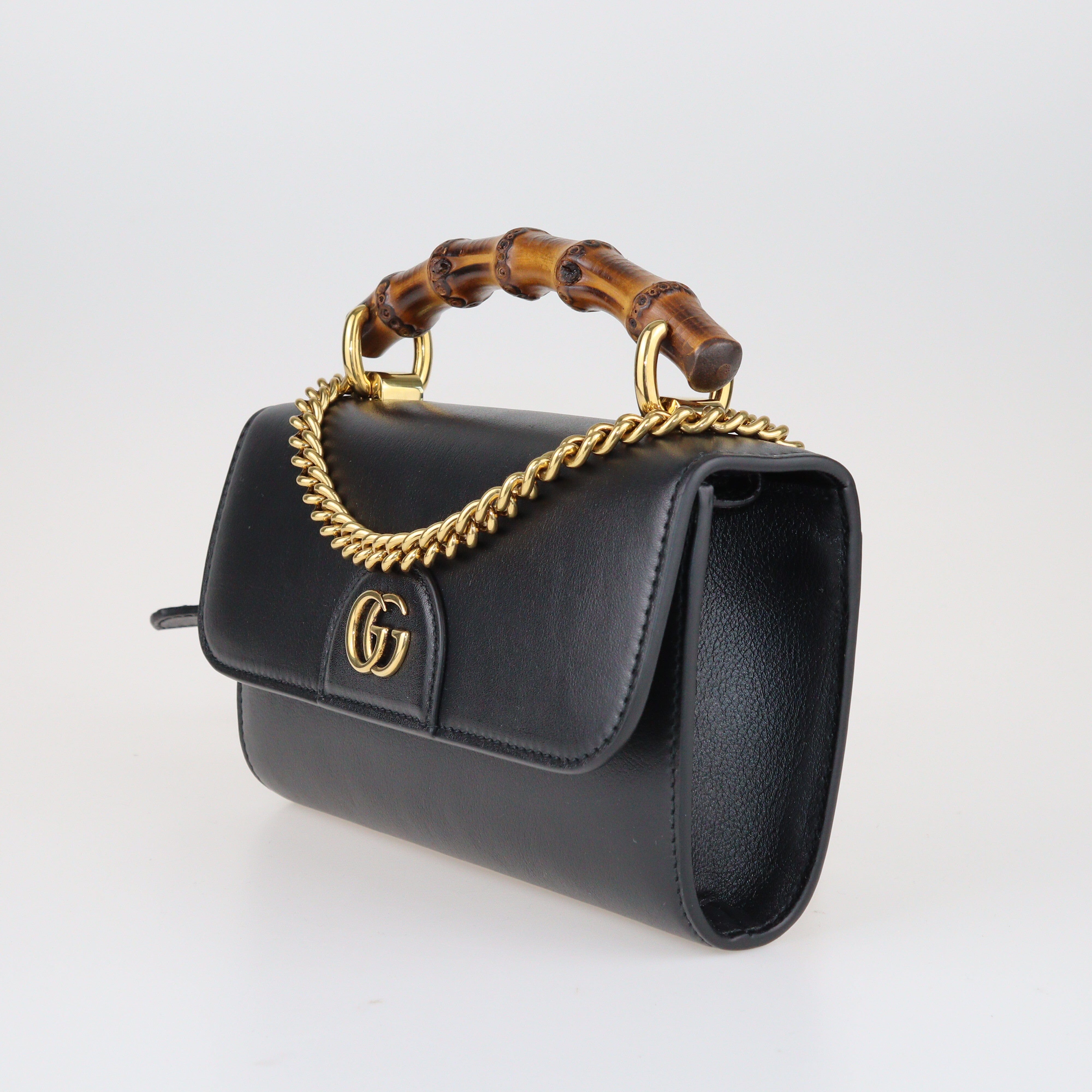 Black Mini Diana Clutch Bags Gucci 