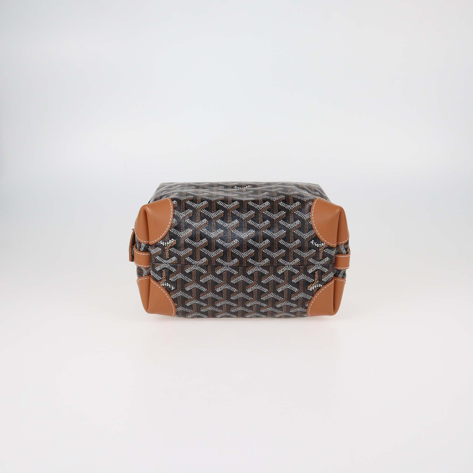 Goyard Black Goyardine Coated Canvas Boeing 25 Trousse Bag