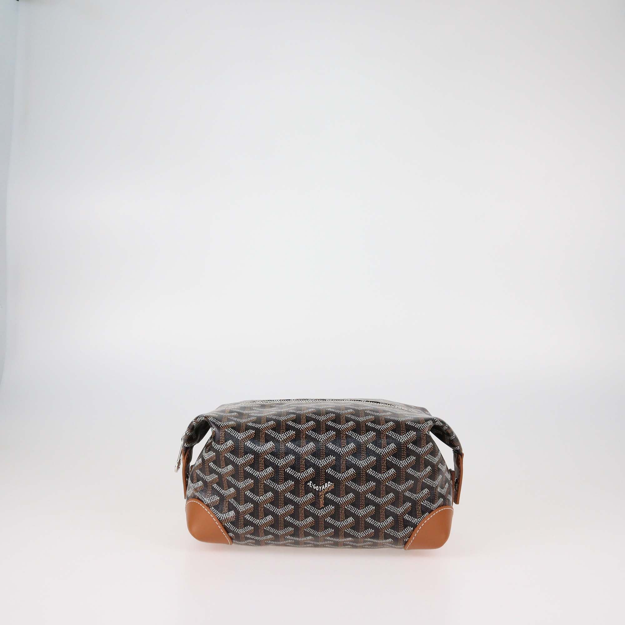 Goyard Black Goyardine Coated Canvas Boeing 25 Trousse Bag