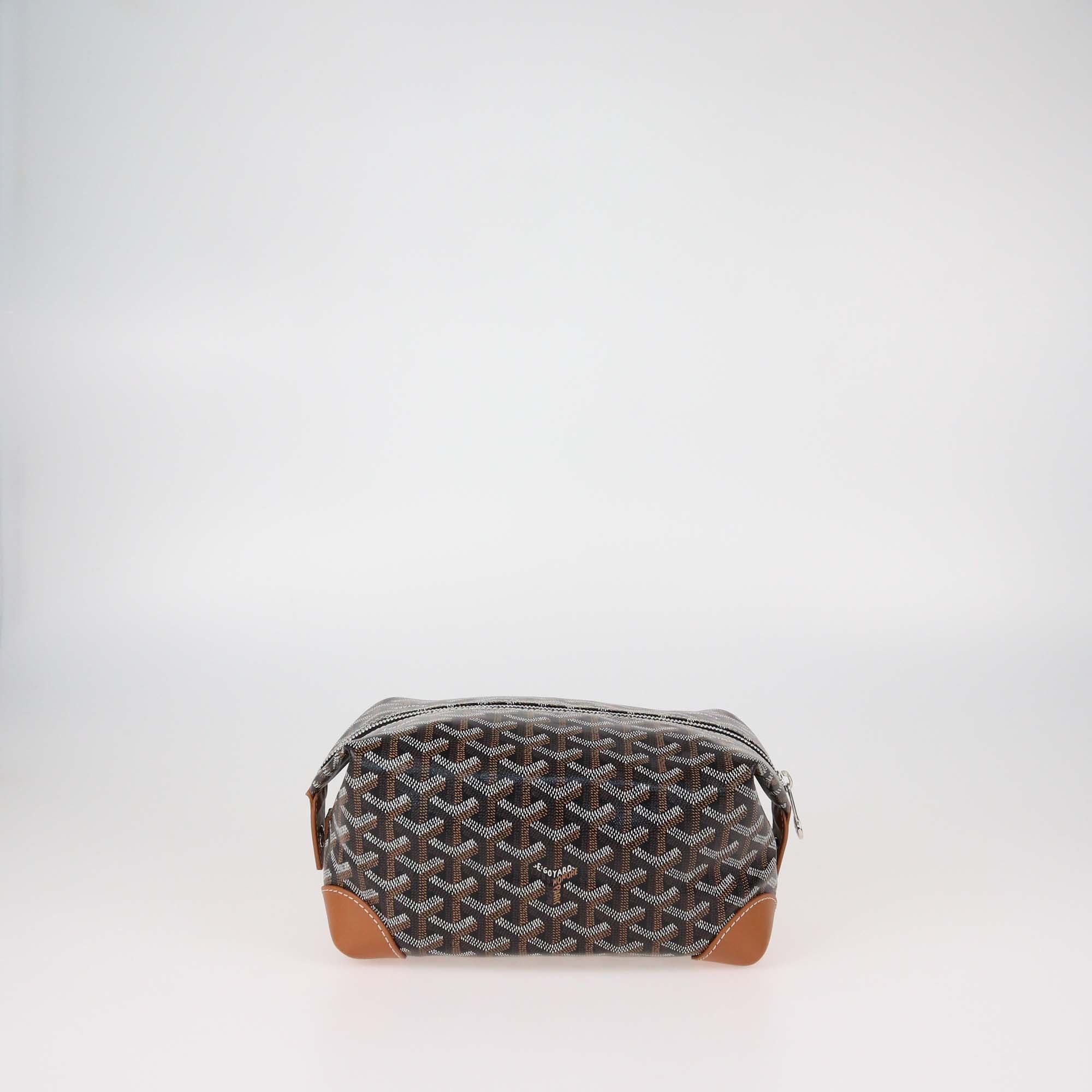 Goyard Black Goyardine Coated Canvas Boeing 25 Trousse Bag