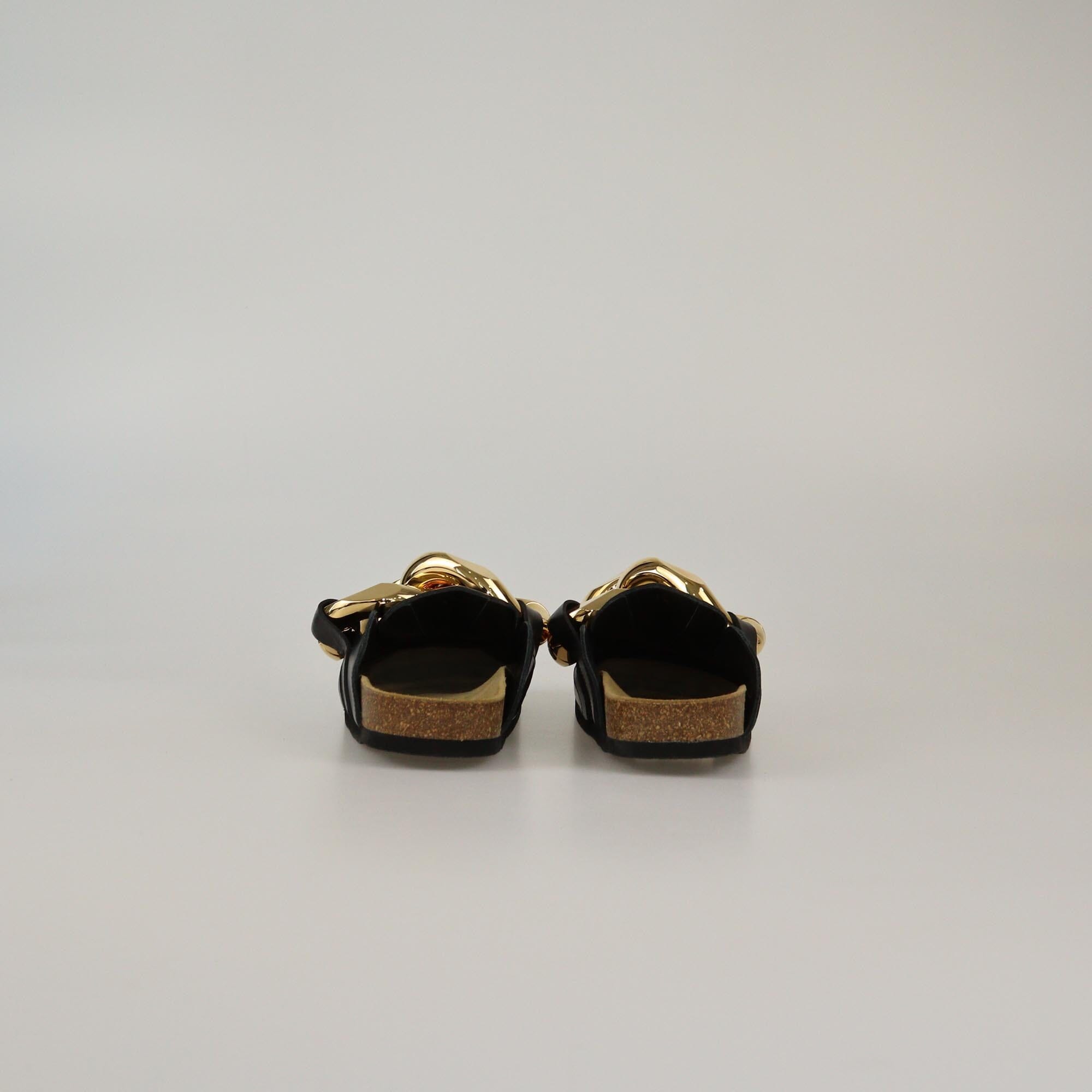 J.W.Anderson Black Chain Link Flat Mules Womens J.W.Anderson