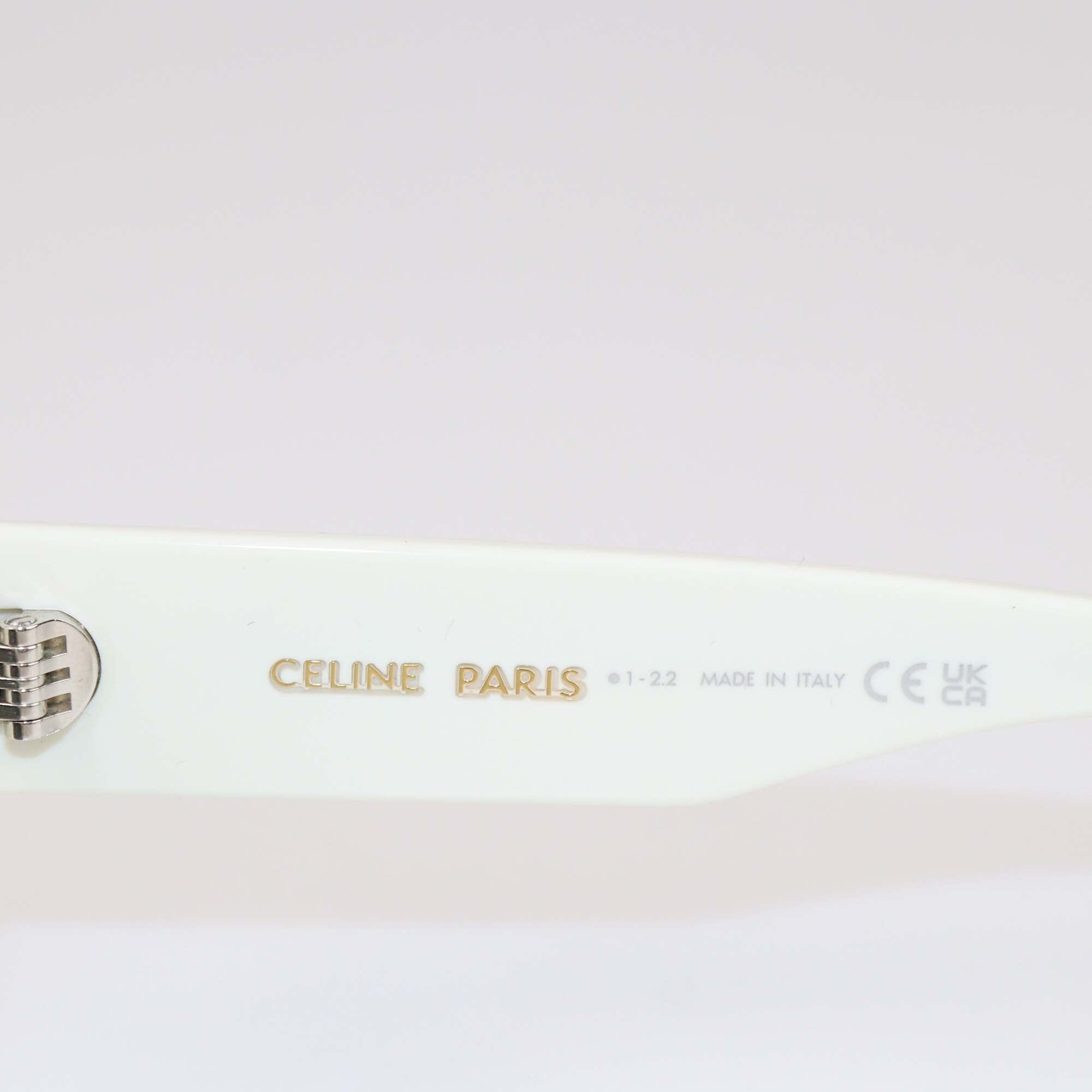 Celine White/Black Cat Eye Sunglasses Womens Celine