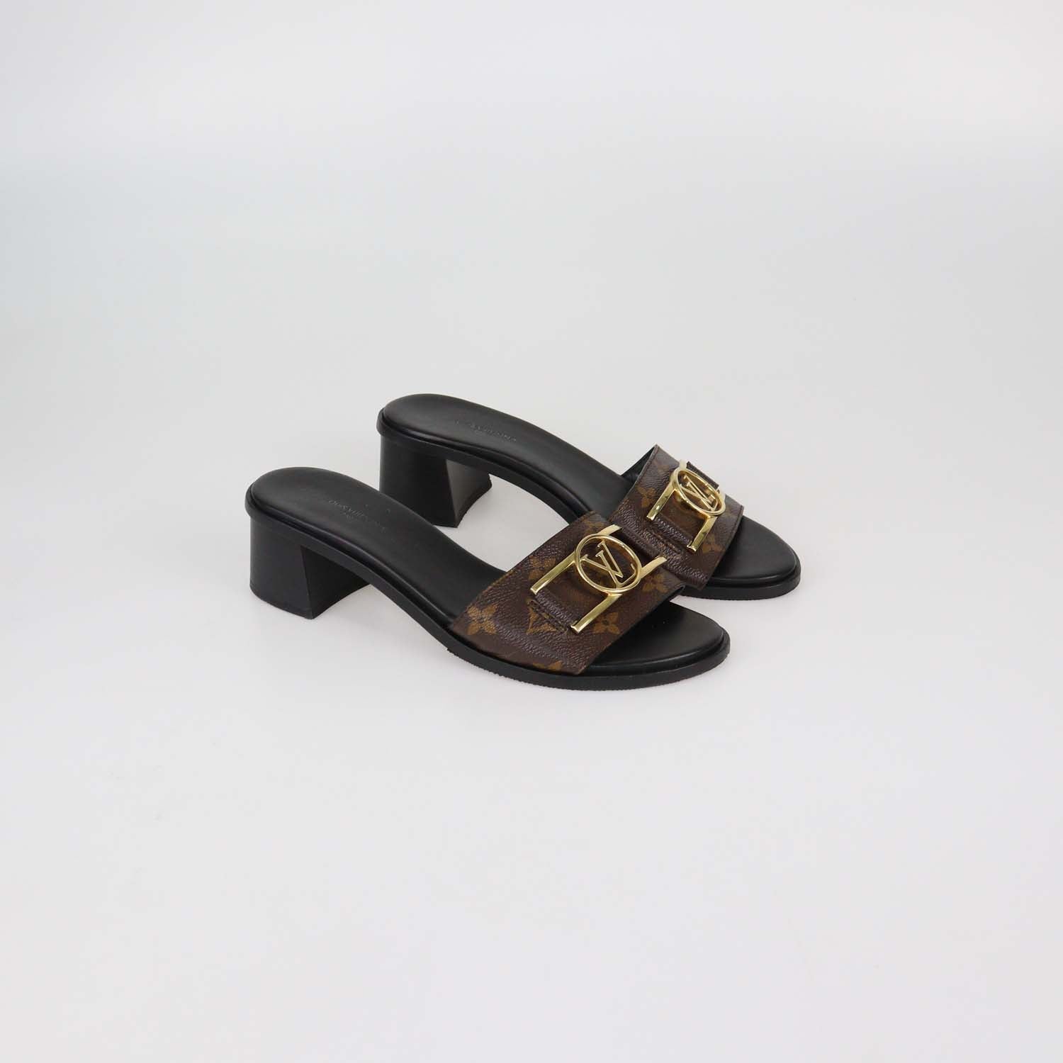 Louis Vuitton Monogram Canvas Lock It Slide Sandals