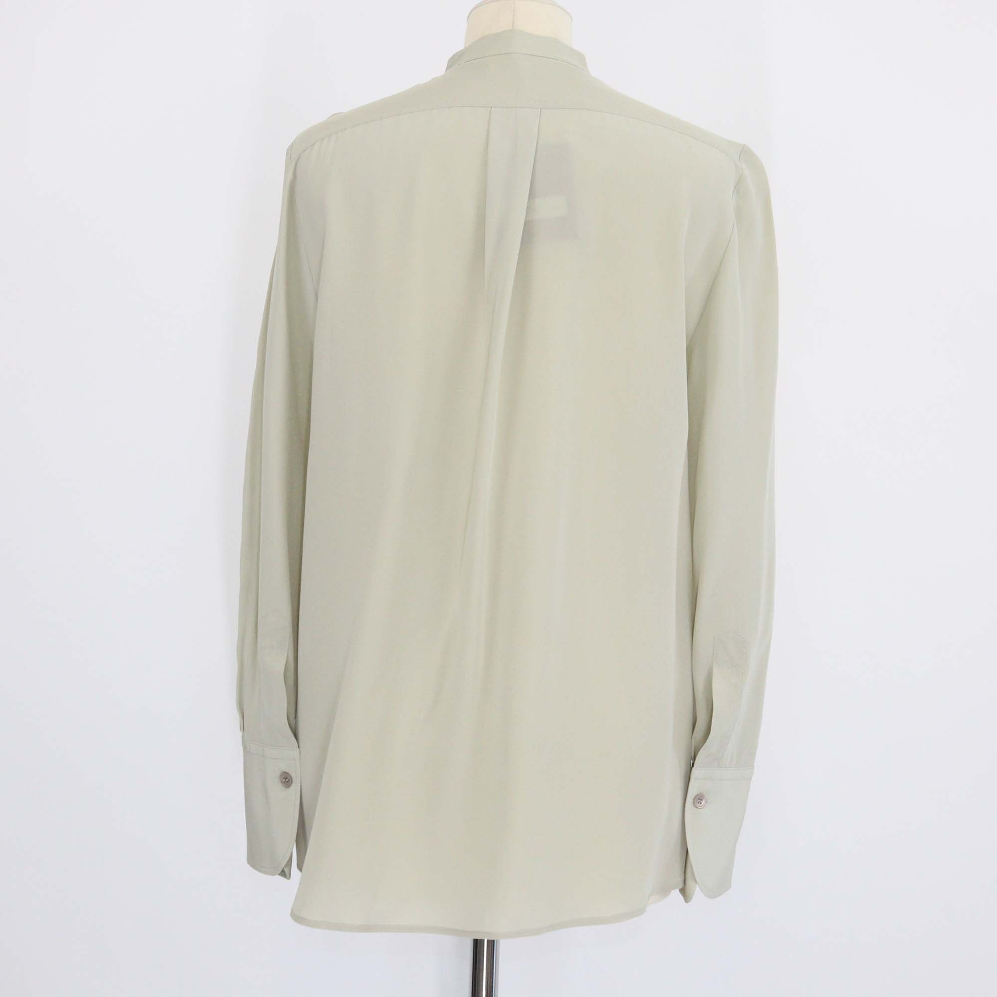 Loro Piana Light Green Silk Long Sleeve Tunic Shirt