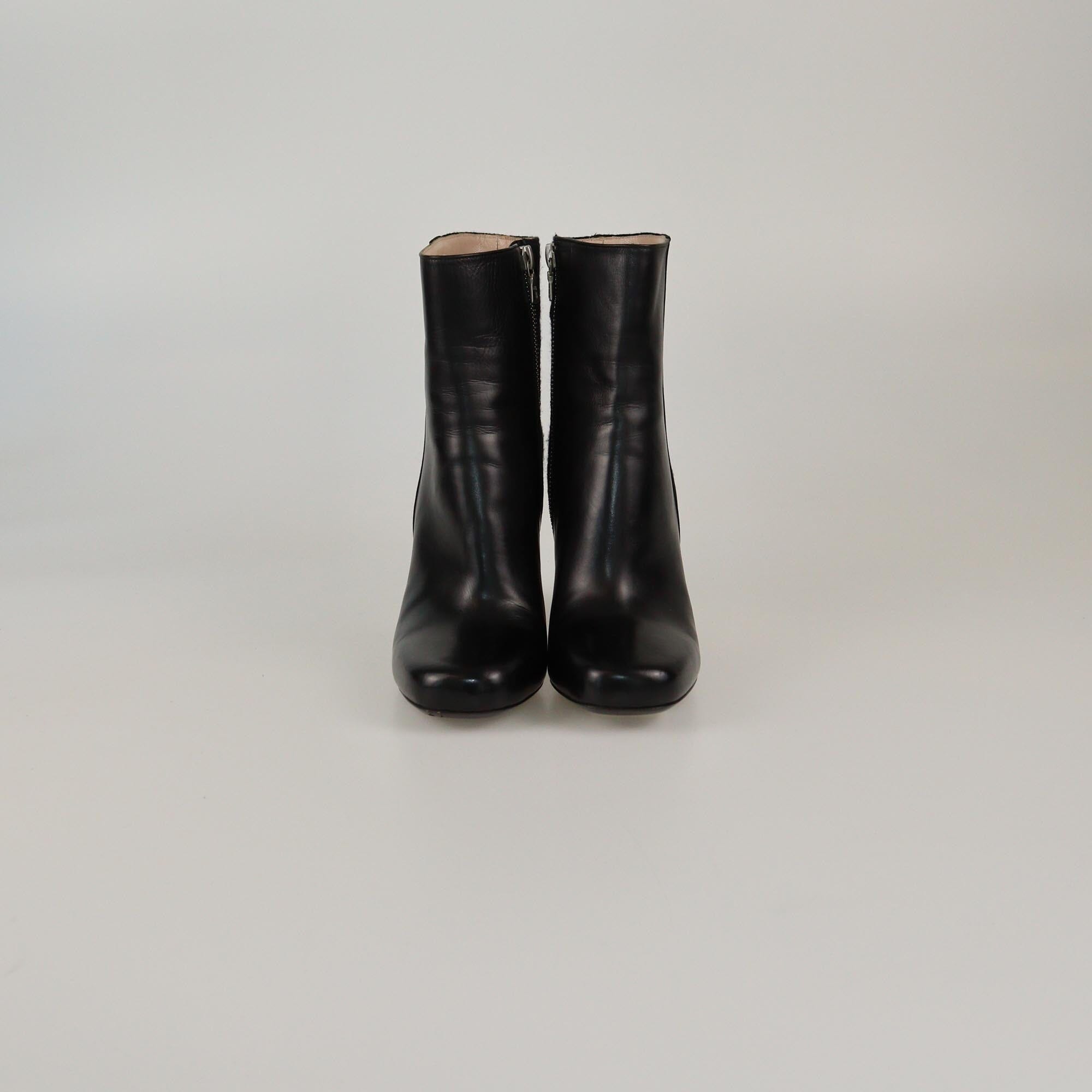 Dries Van Noten Black Crystal Heel Ankle Boots Womens Dries Van Noten