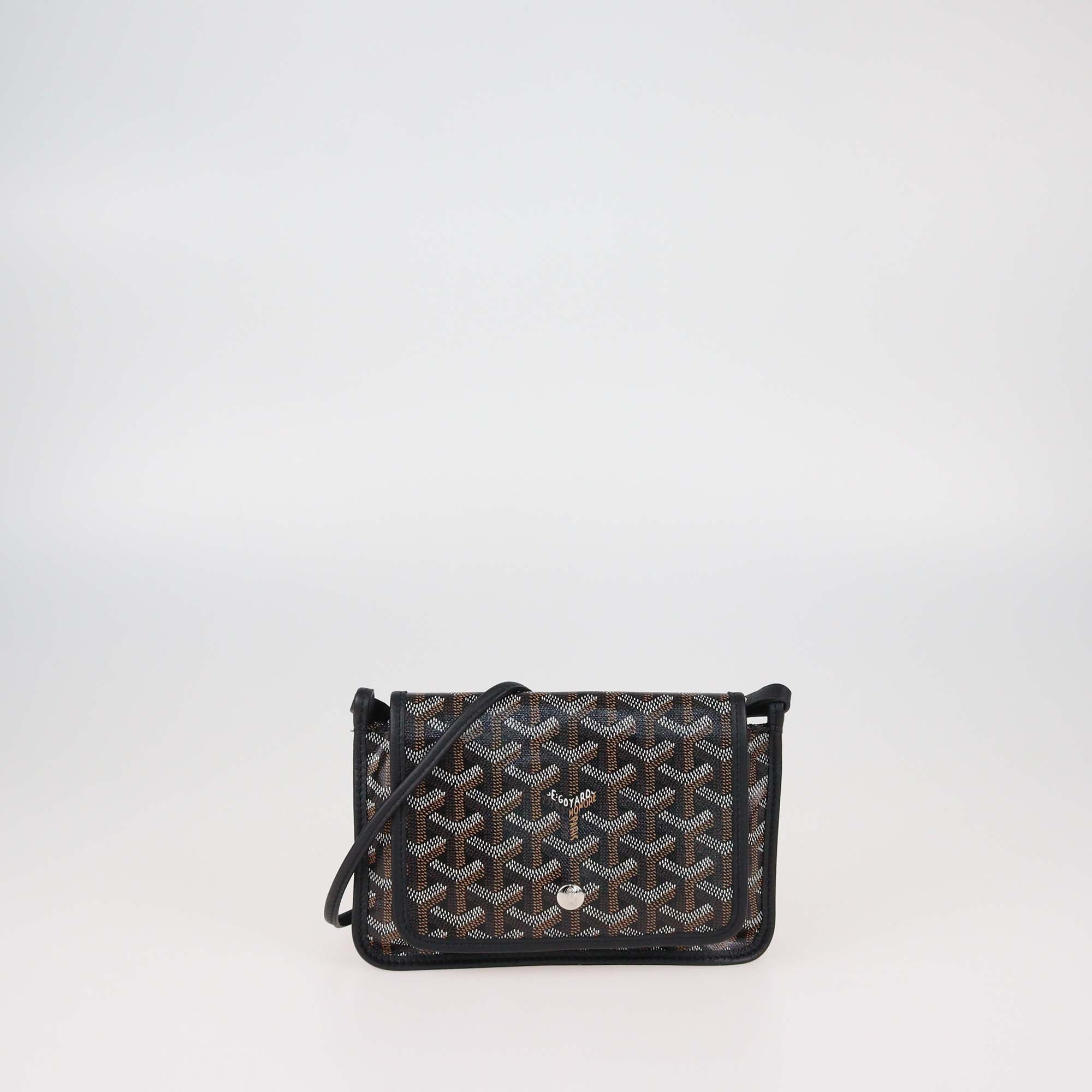 Goyard Black Goyardine Coated Canvas Plumet Pouch-Wallet