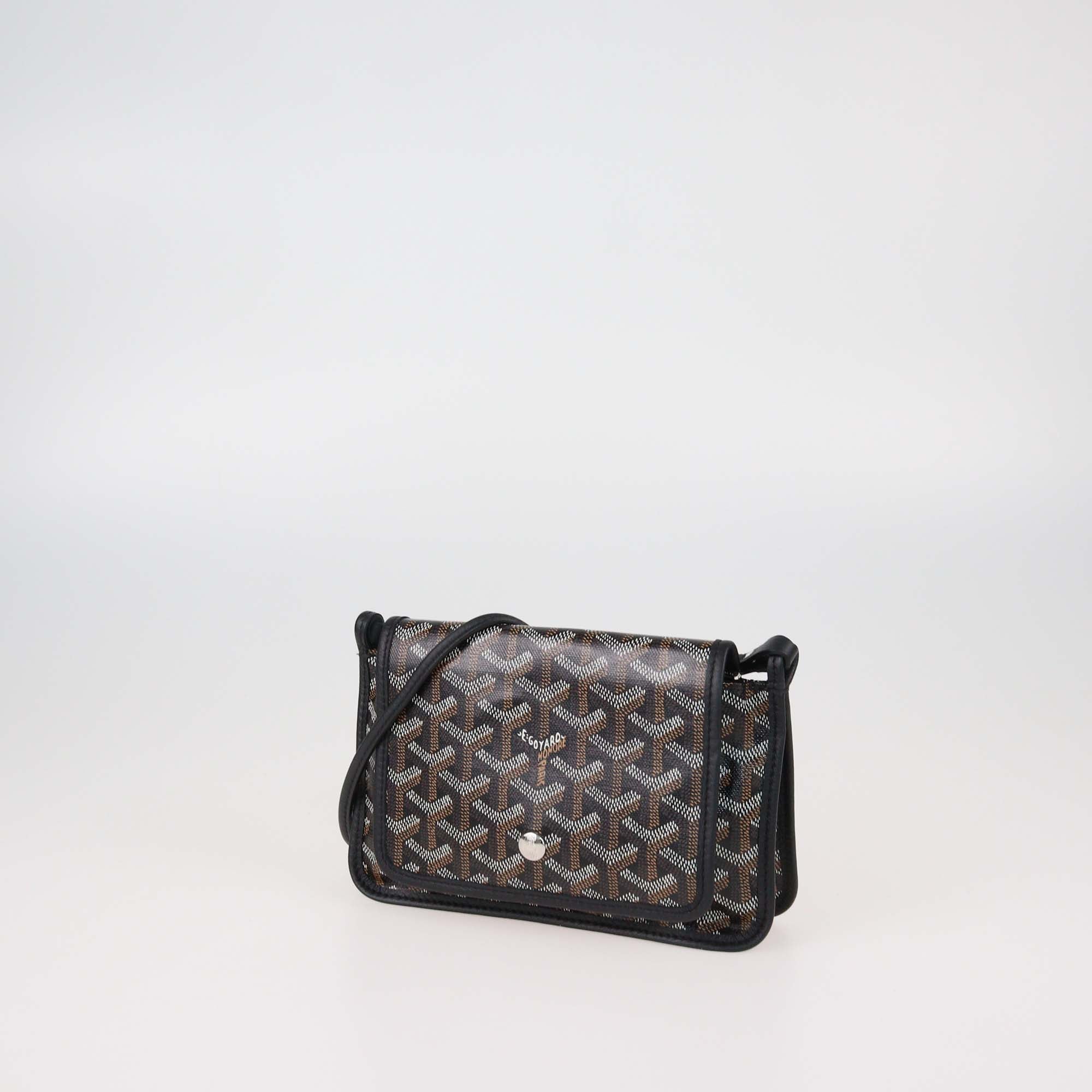 Goyard Black Goyardine Coated Canvas Plumet Pouch-Wallet